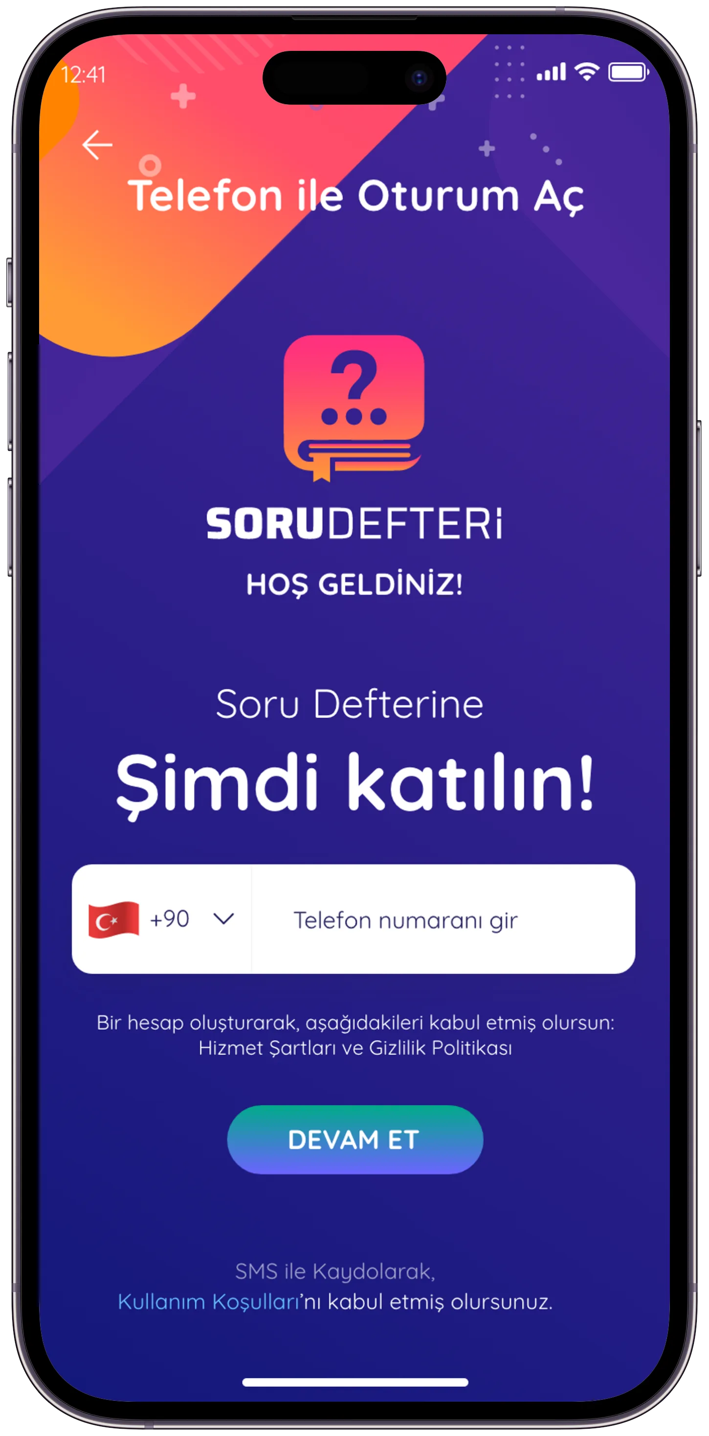 Soru Defteri Q&A App — tasarım 5