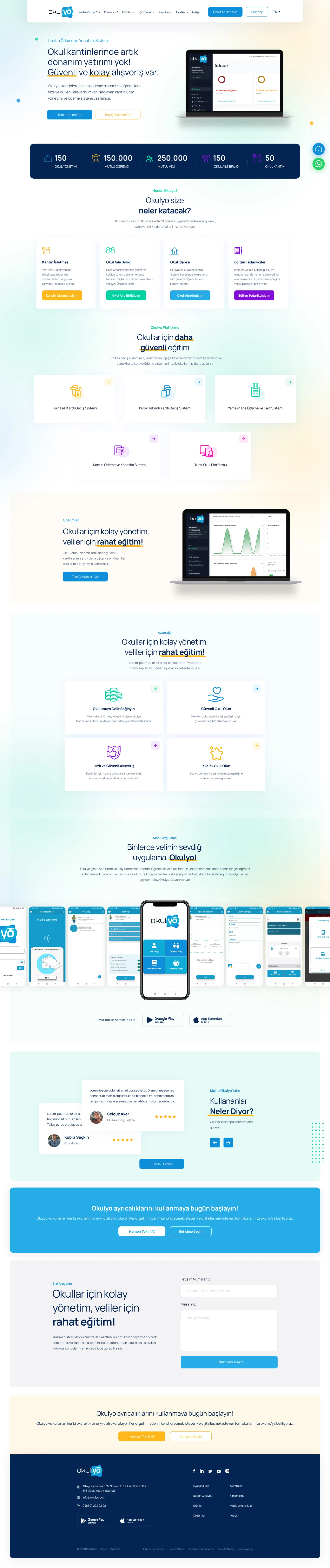 Okulyo Corporate Website — tasarım 1