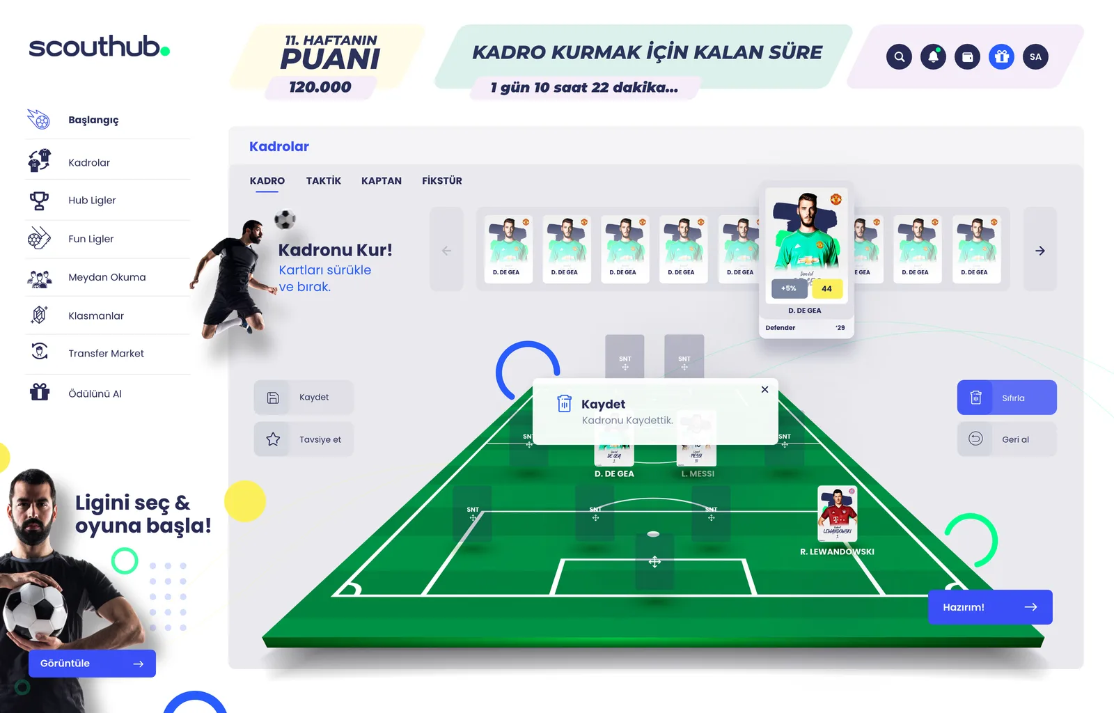 Scouthub Web App — tasarım 6