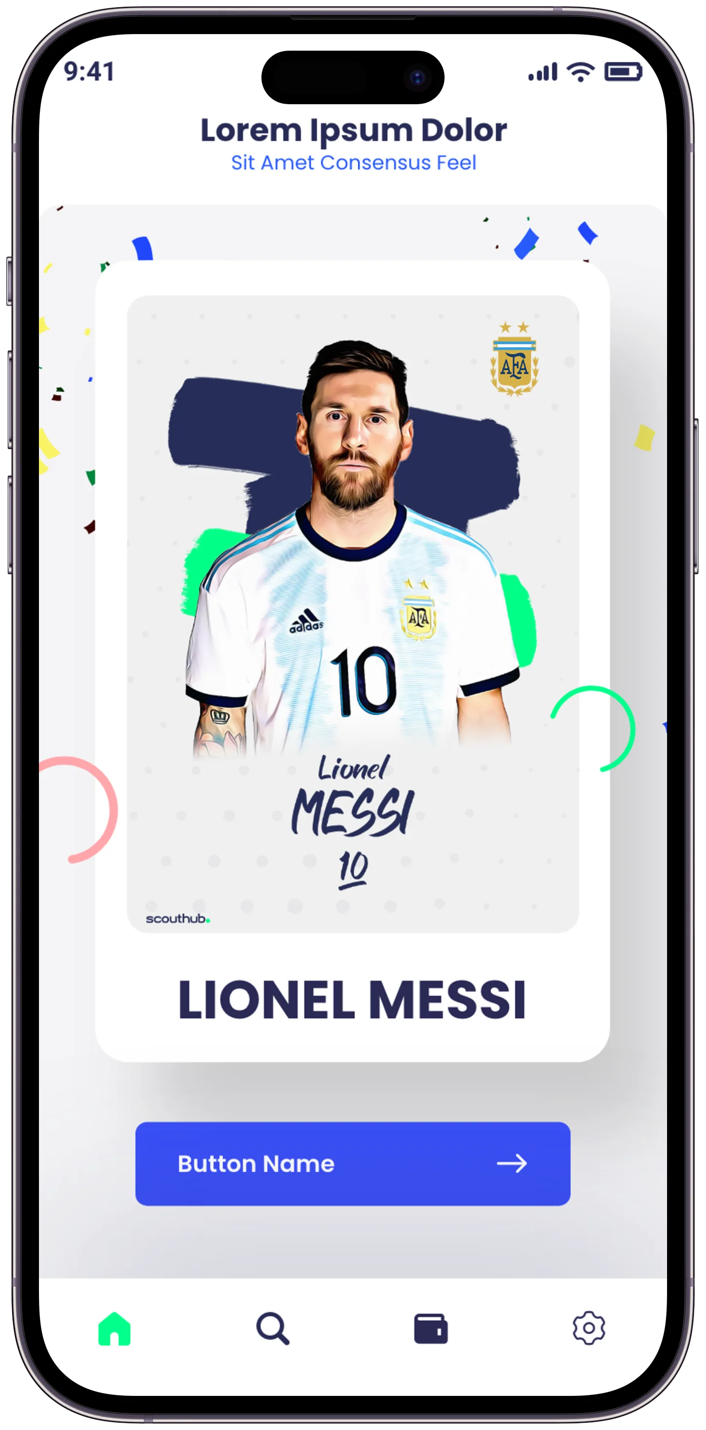 Scouthub Player App — tasarım 6