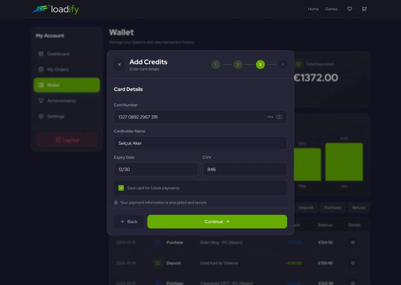 Loadify Game Portal — tasarım 8