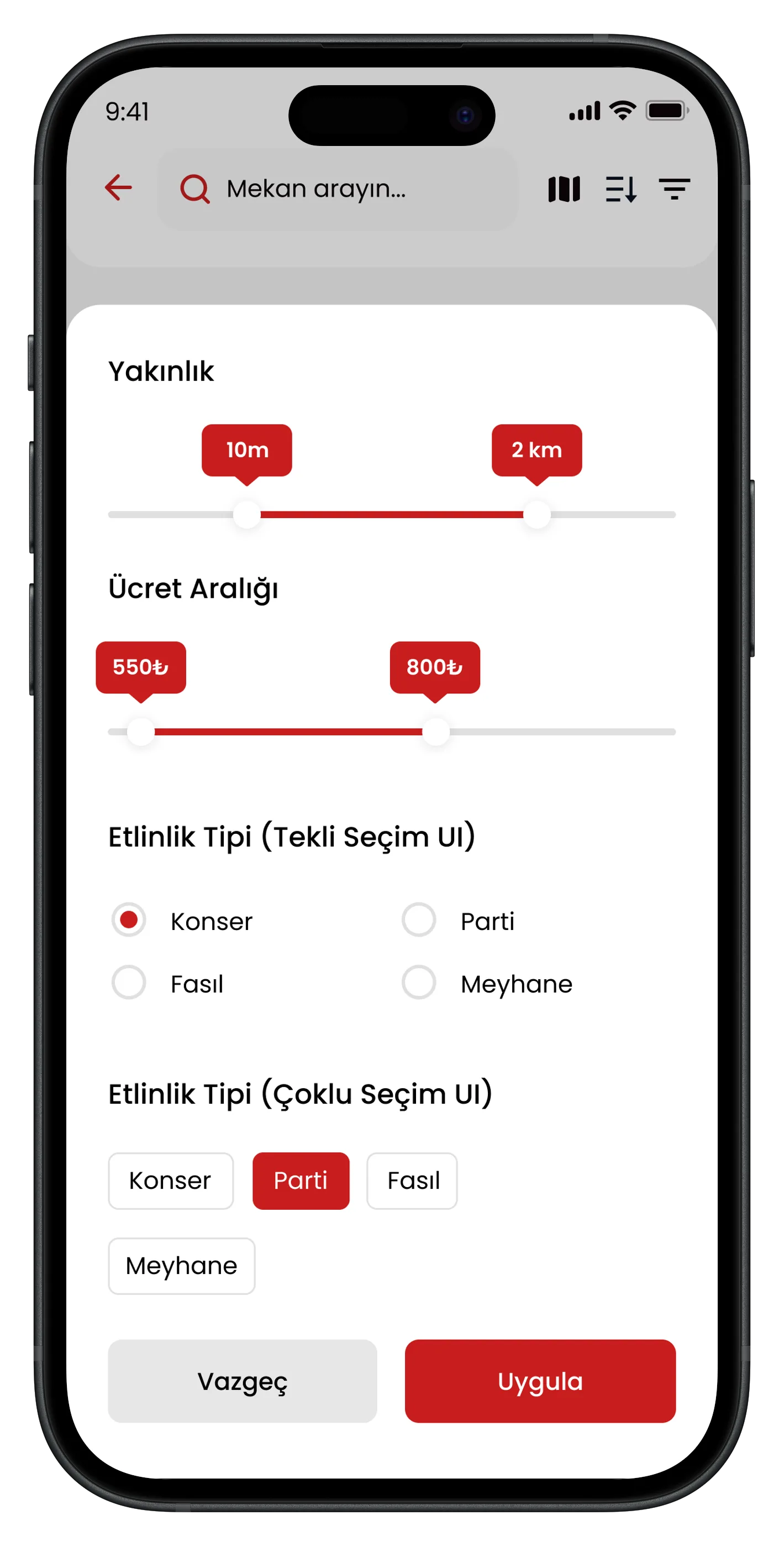Food & Drink Discount App — tasarım 13
