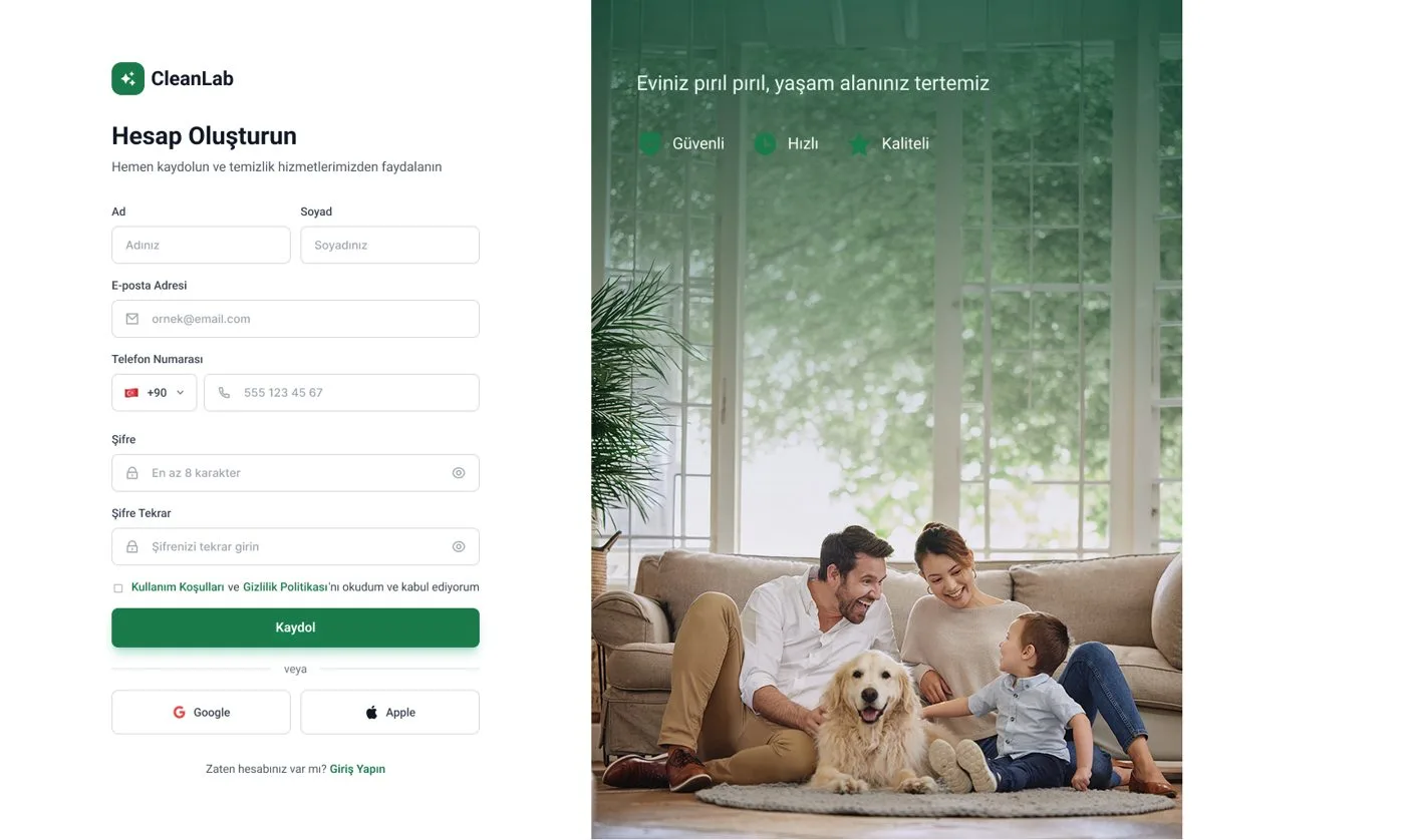 Clean Lab Web — tasarım 11