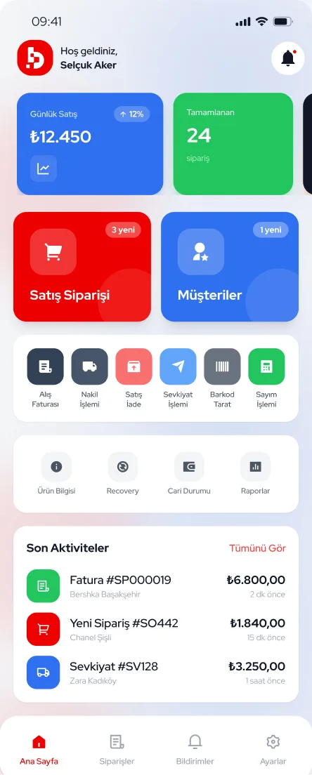 Baymobil — ekran