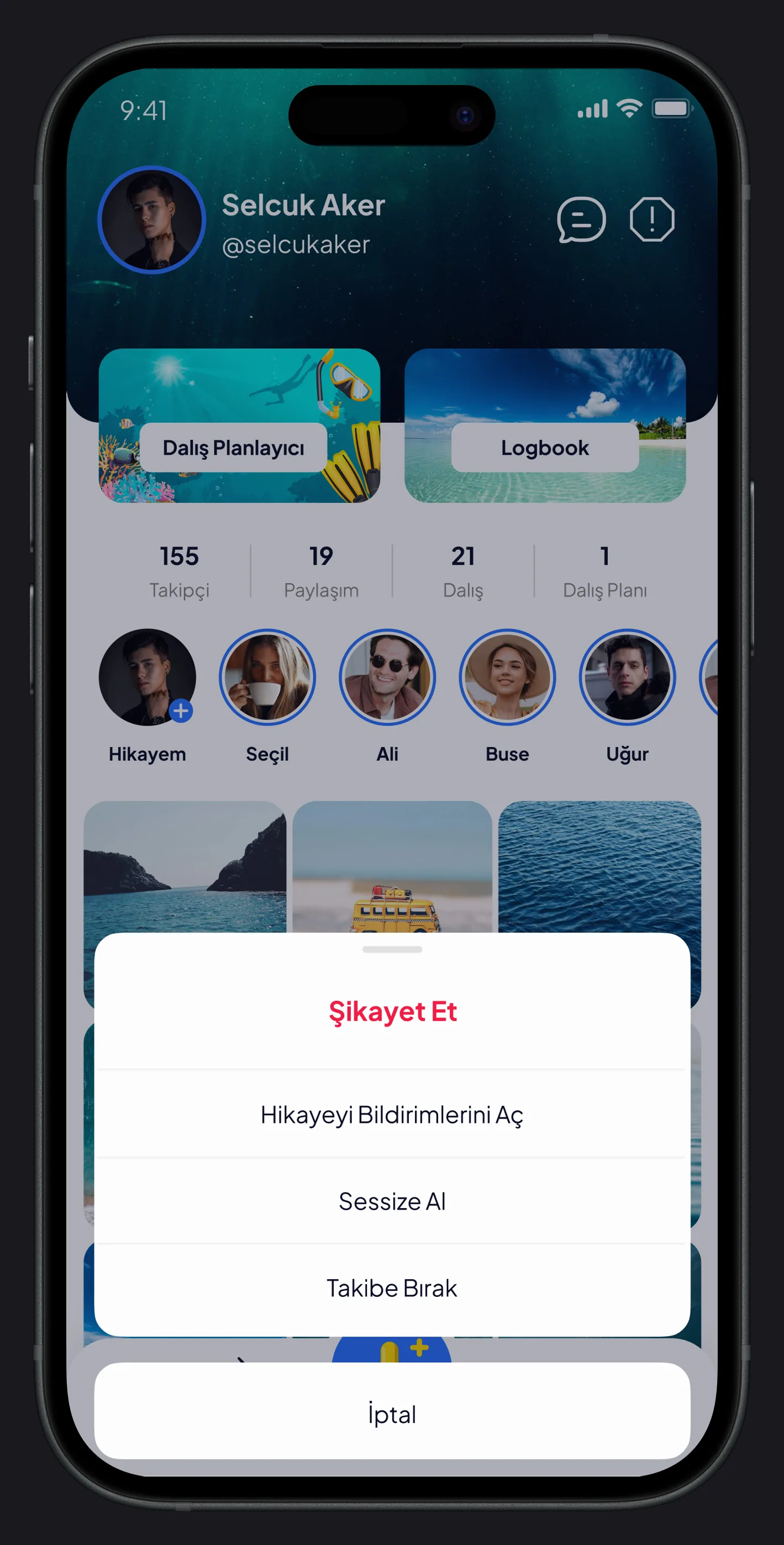 Scuba Diving Mobile App — tasarım 31