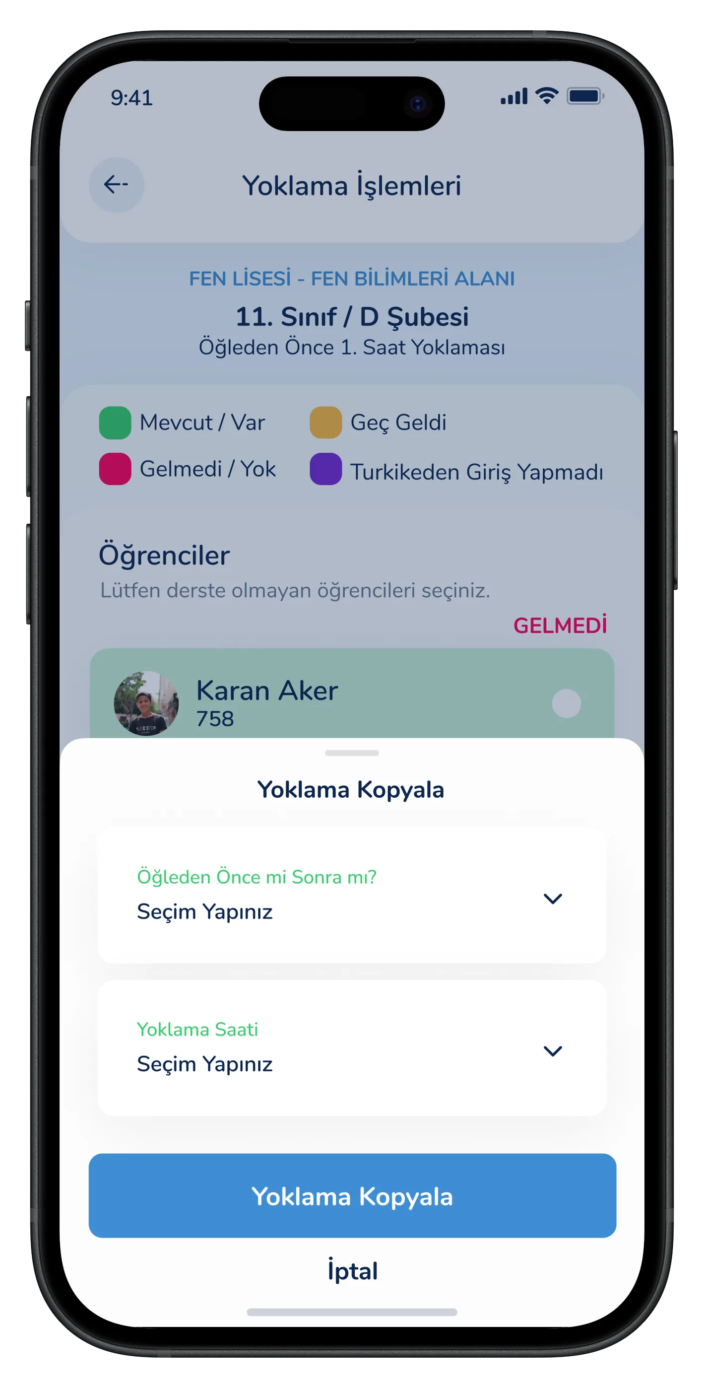 Parent & Student Mobile App — tasarım 37