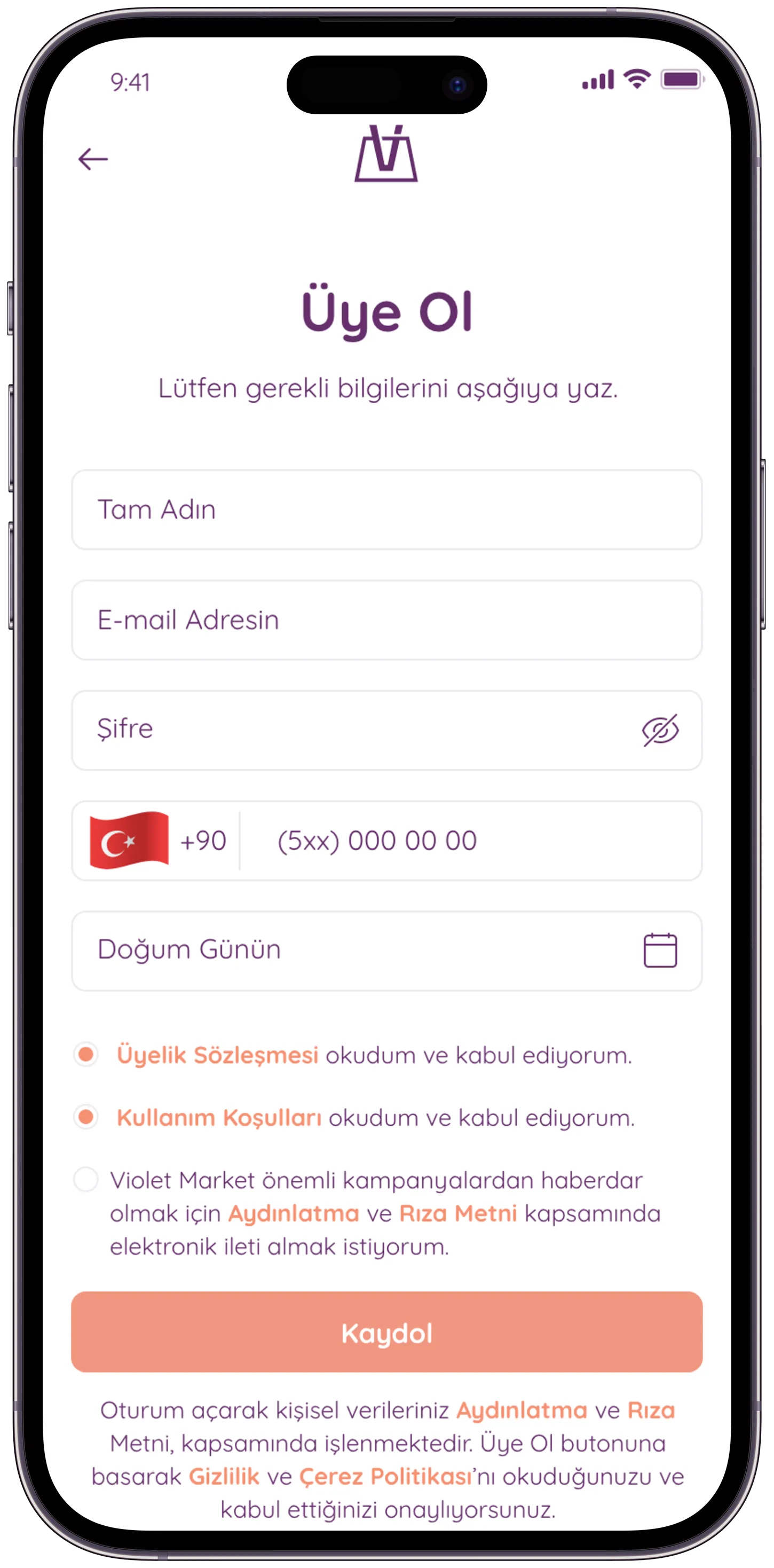 Violet MarketPlace — tasarım 16