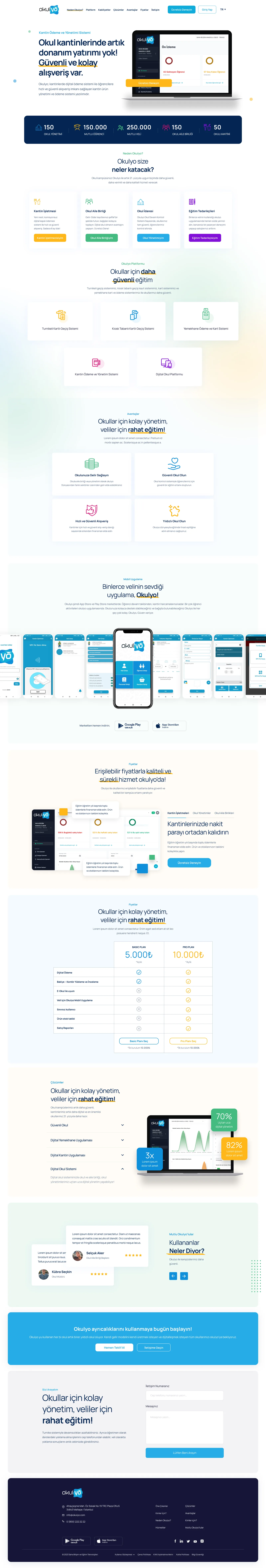 Okulyo Onepage — tasarım 1