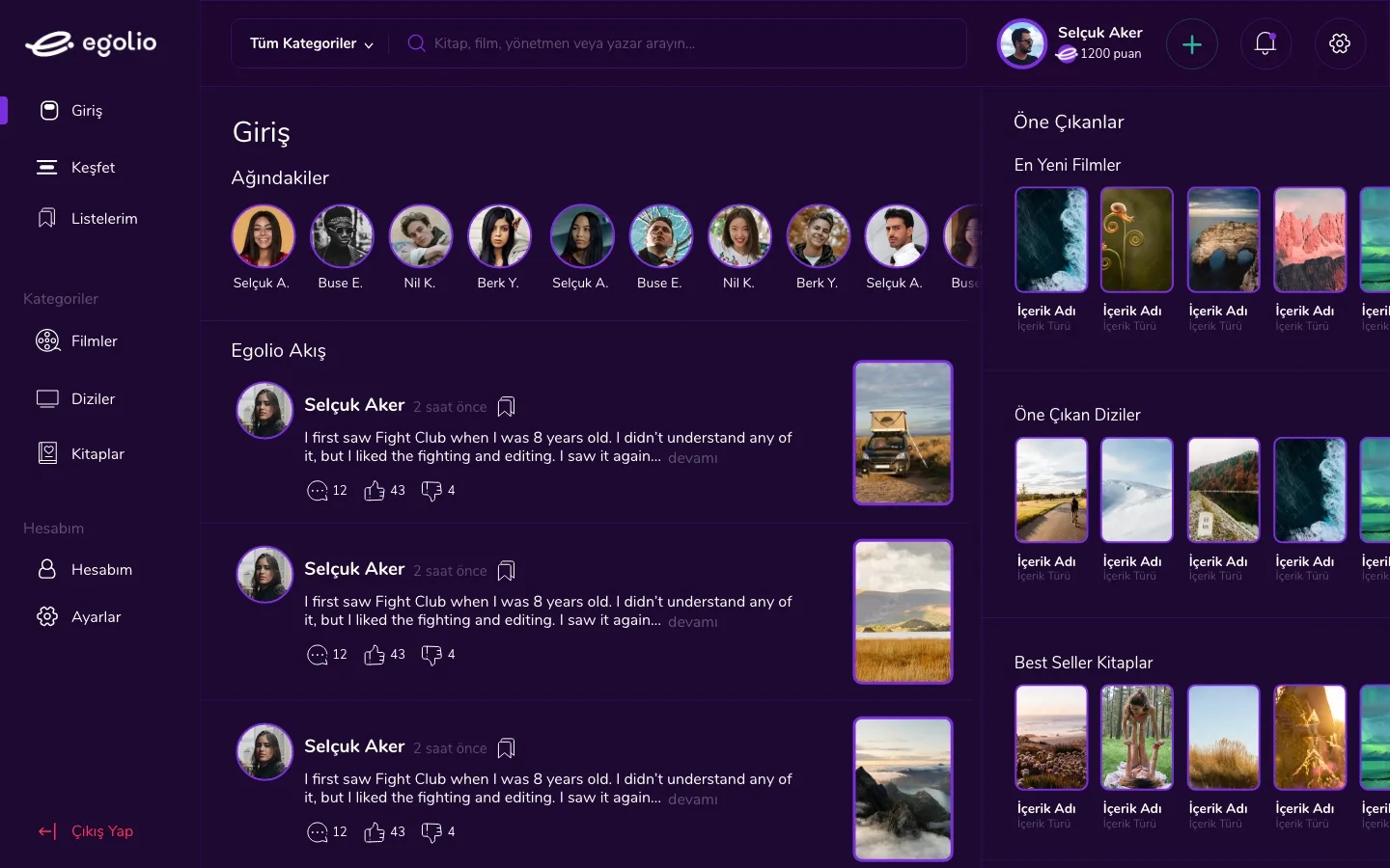 Movie Web App — tasarım 1