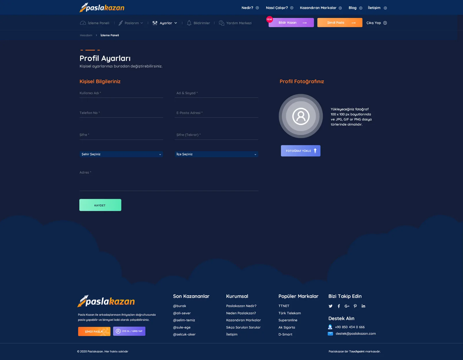 Pasla Kazan Website — tasarım 10