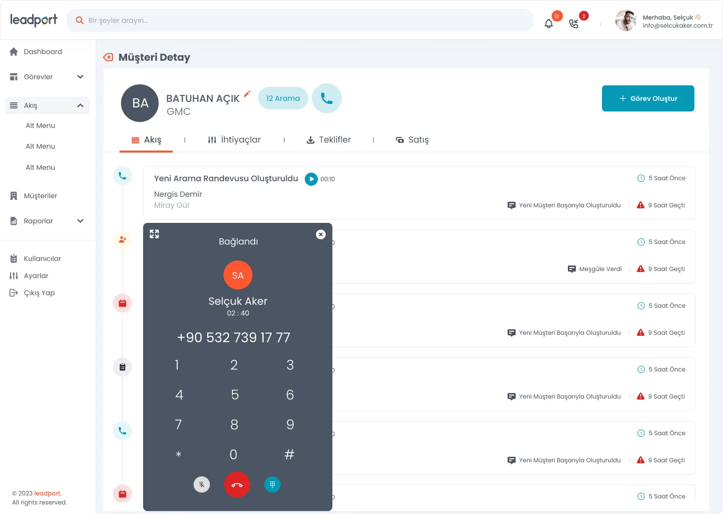 Leadport Customer App — tasarım 15