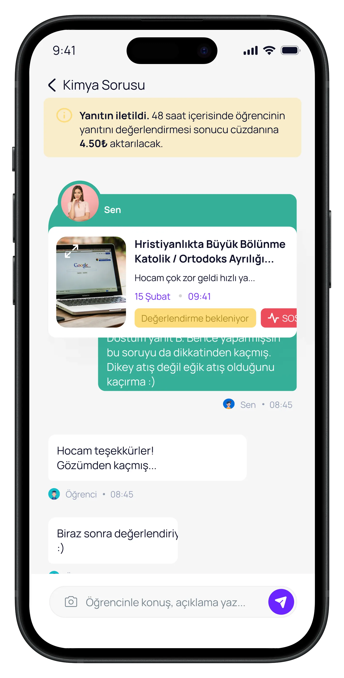 Question Based Education App — tasarım 20