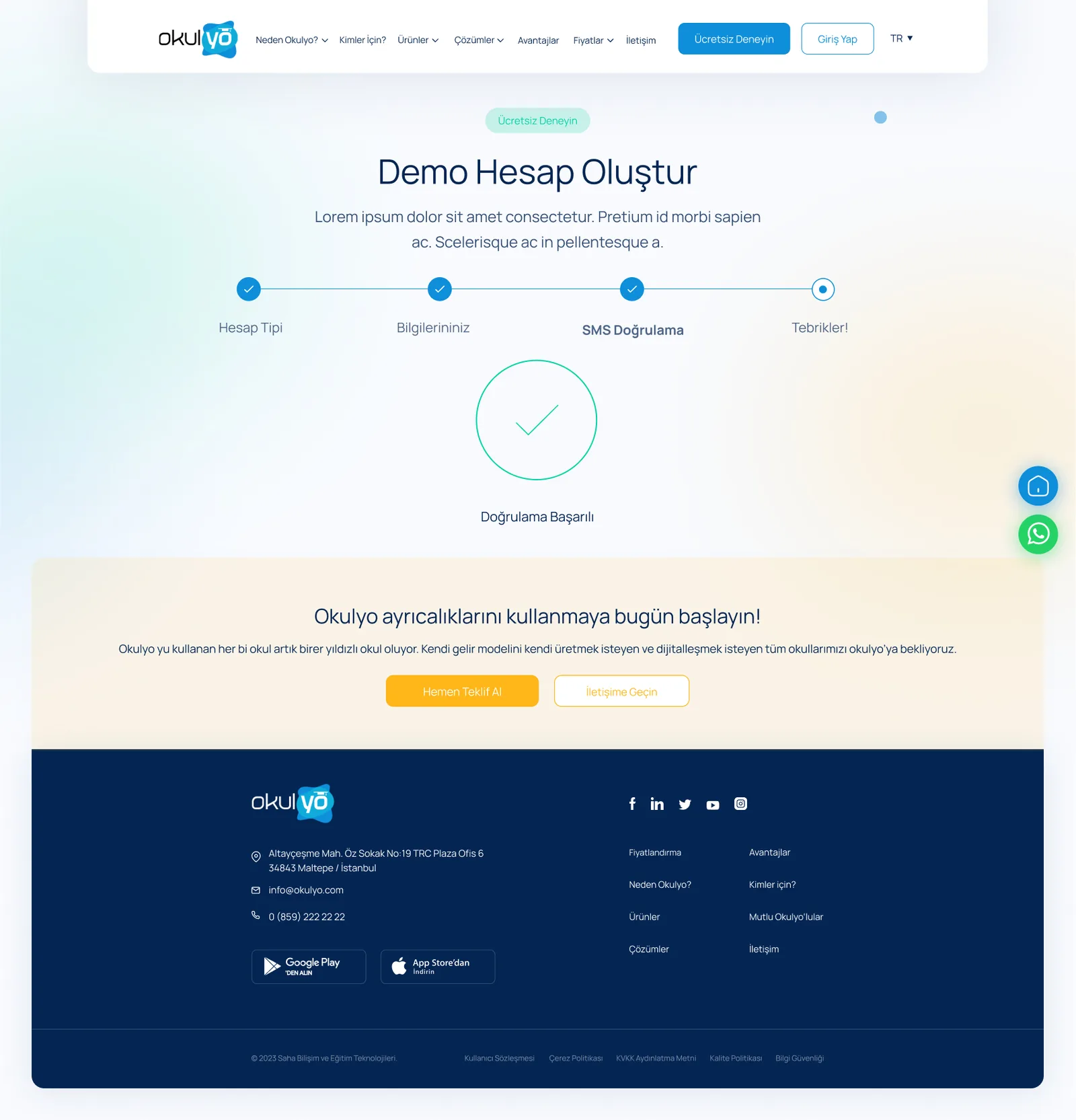 Okulyo Corporate Website — tasarım 27
