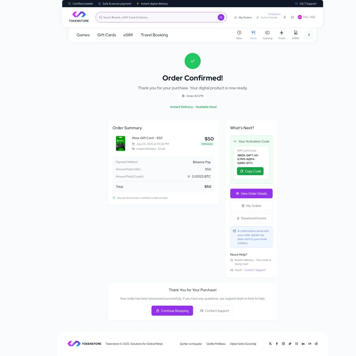 TokenStore — tasarım 21