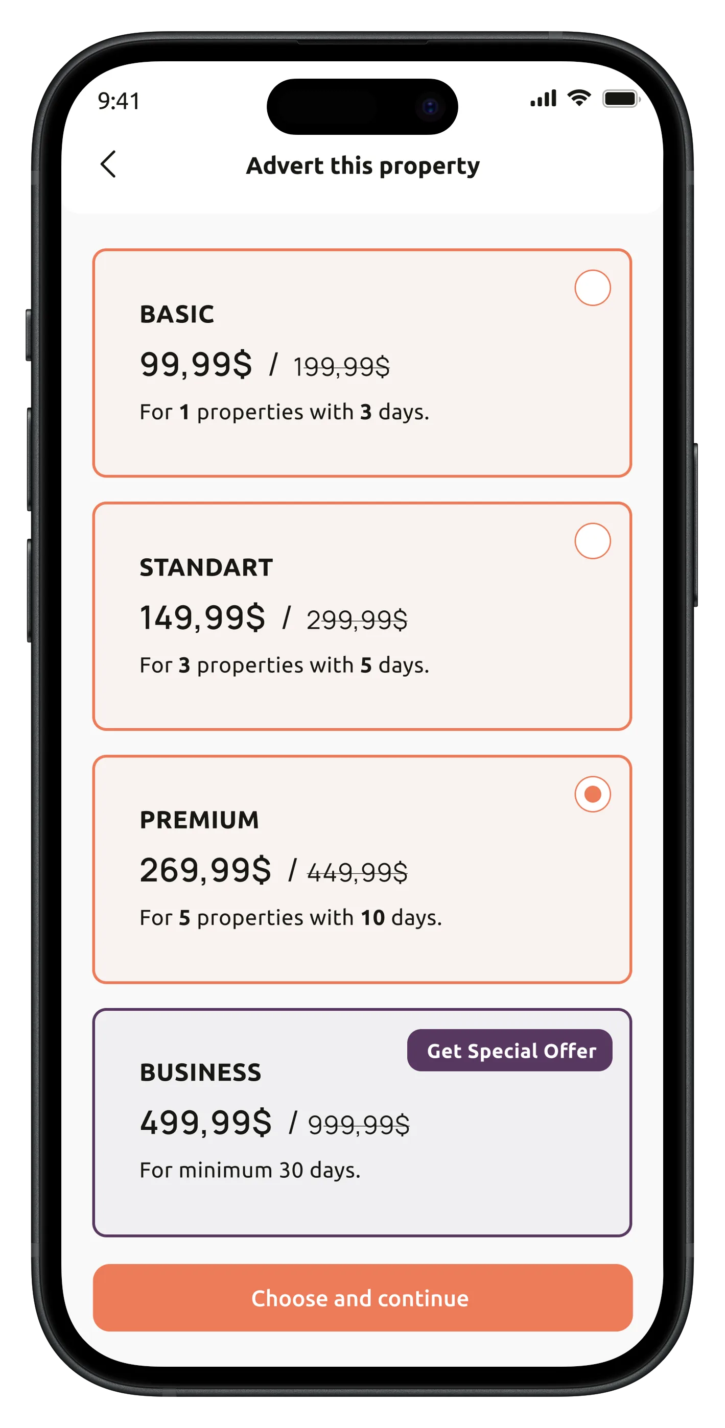 Real Estate App — tasarım 20