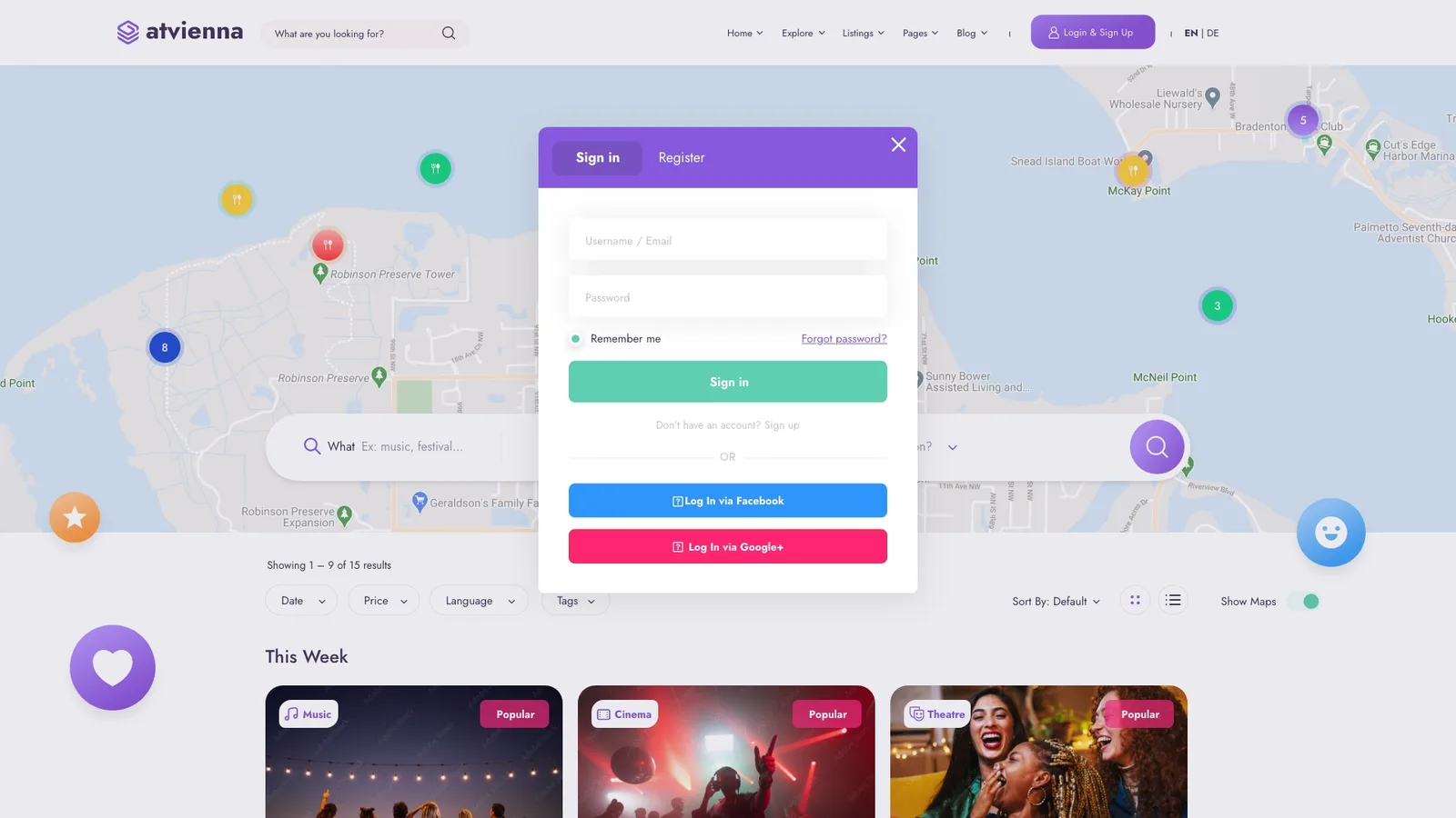 Vienna Travel Portal — tasarım 7
