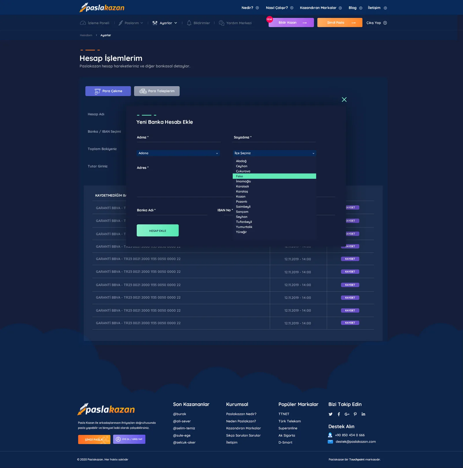 Pasla Kazan Website — tasarım 6