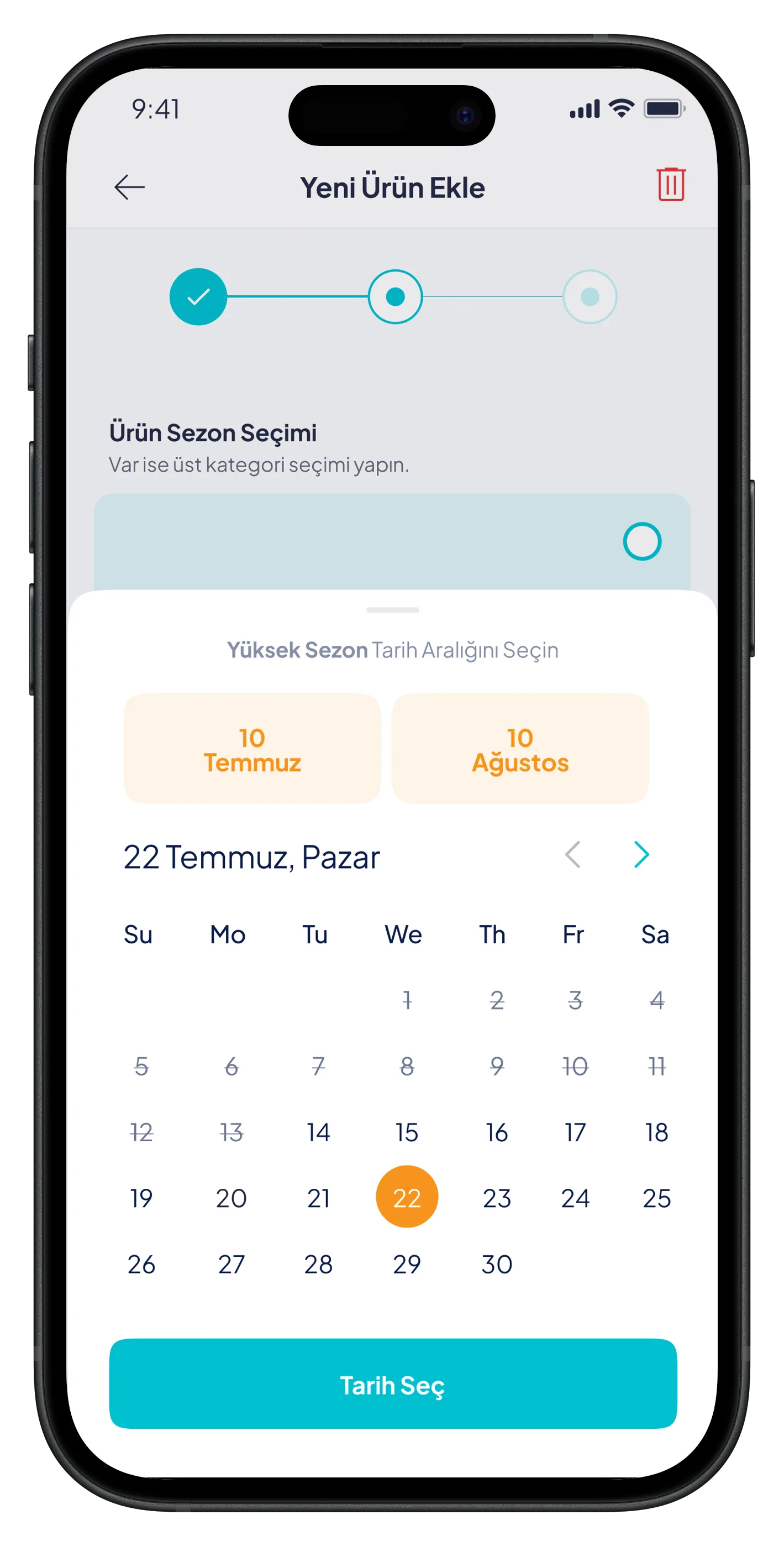 Beach Reservation Mobile App — tasarım 18