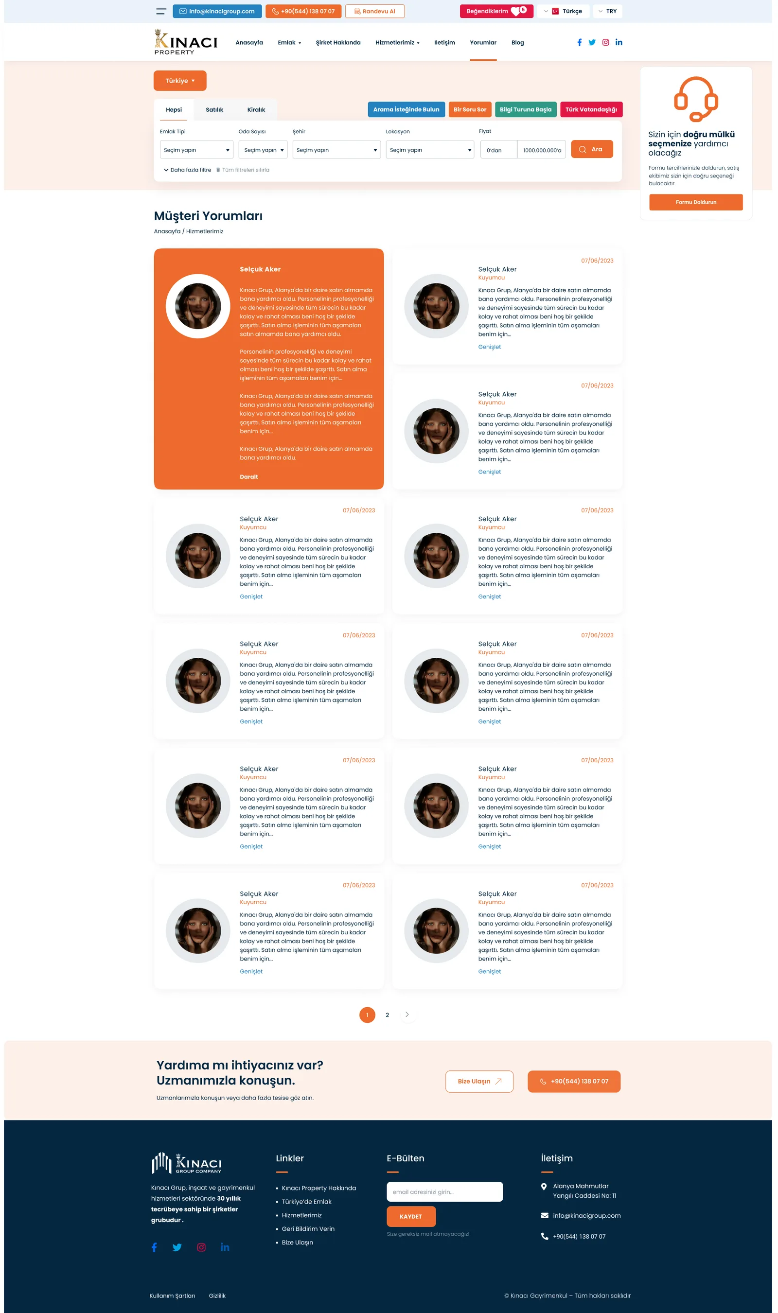 Real Estate Website — tasarım 16