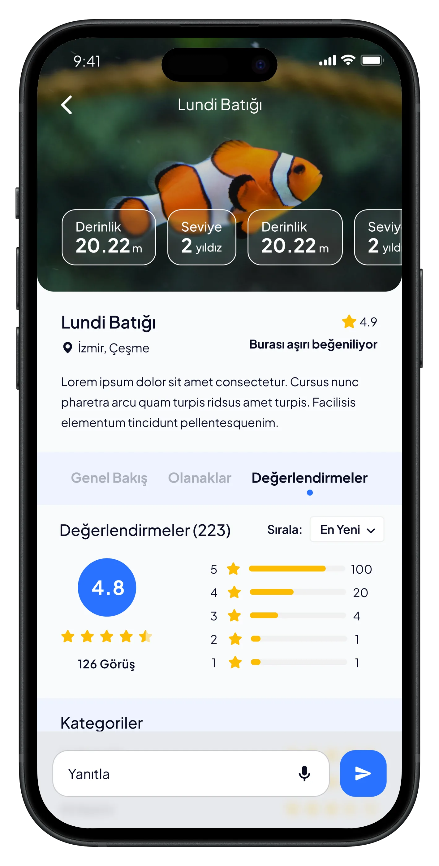 Scuba Diving Mobile App — tasarım 20