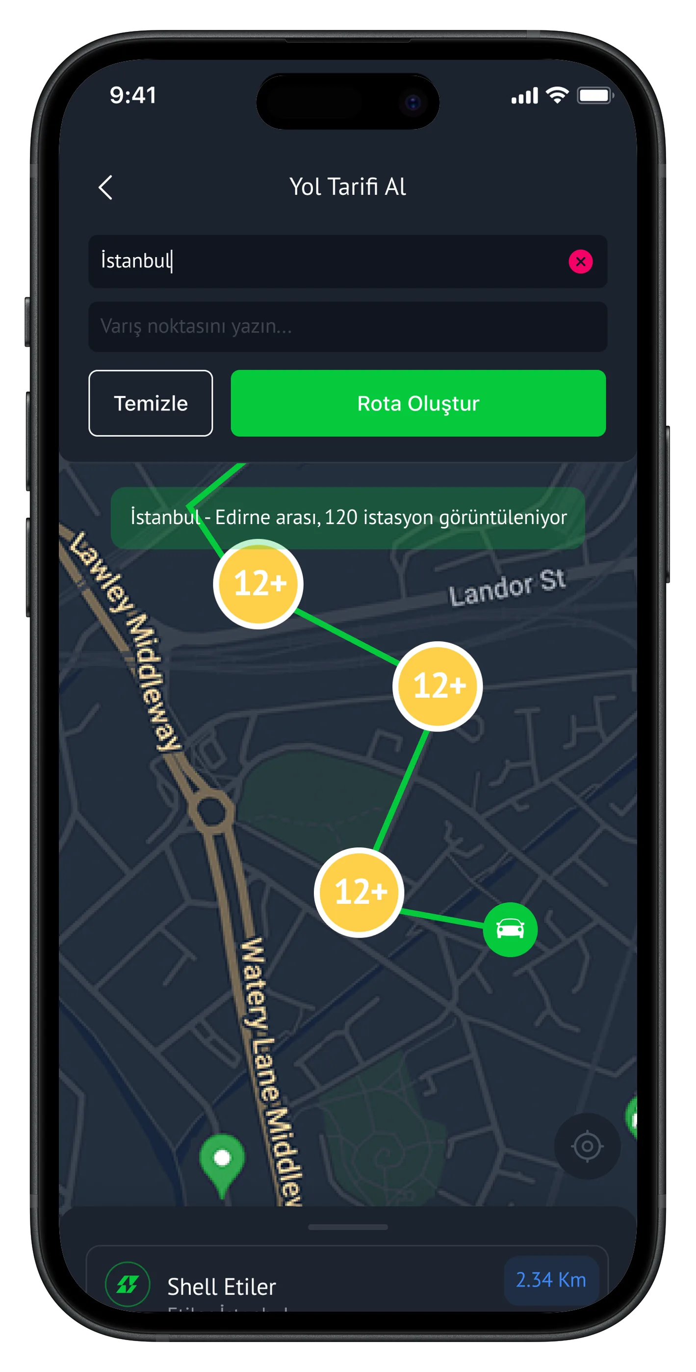 Car Charging Stations App — tasarım 21