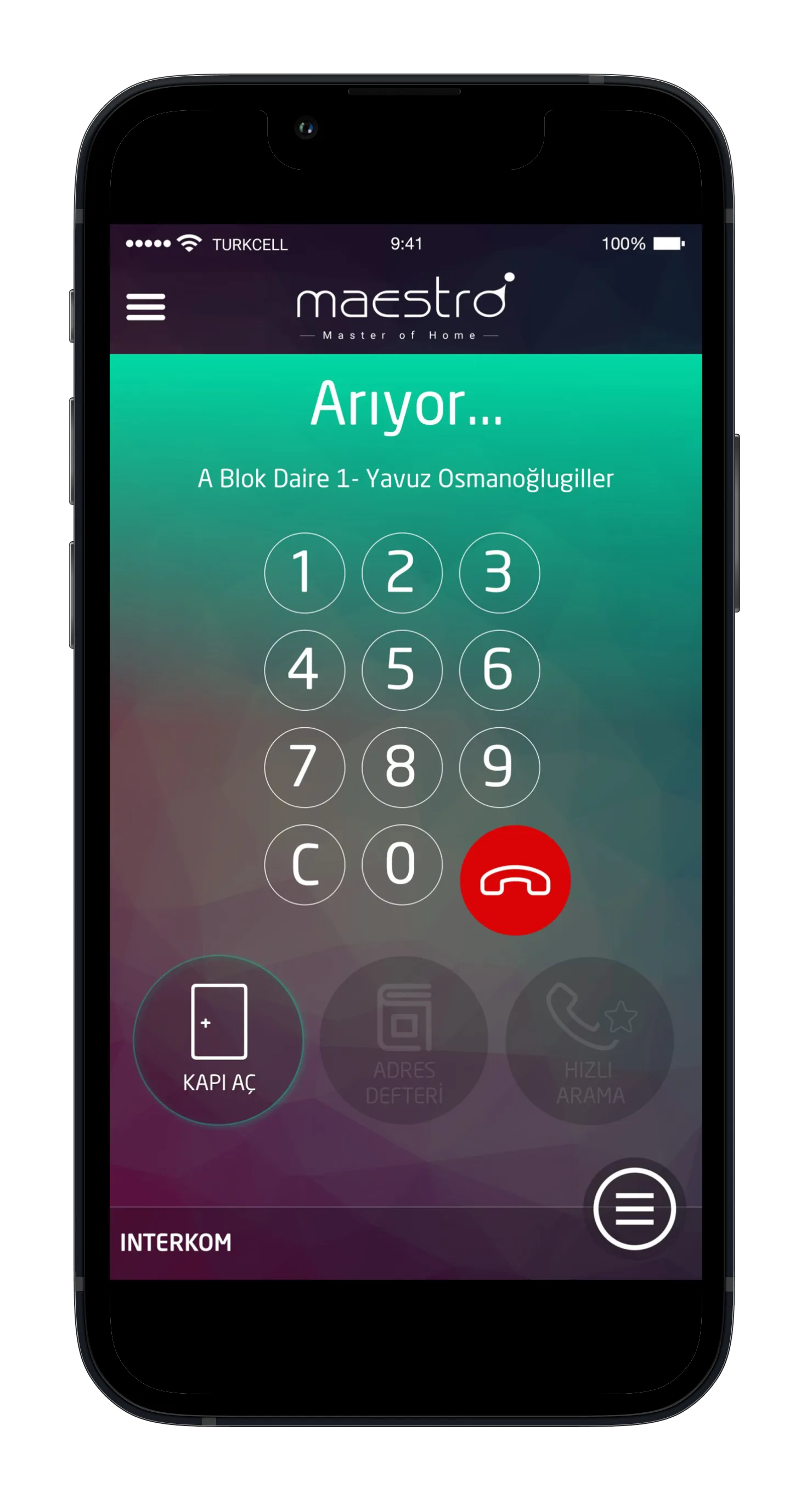 Intelligent House App — tasarım 6