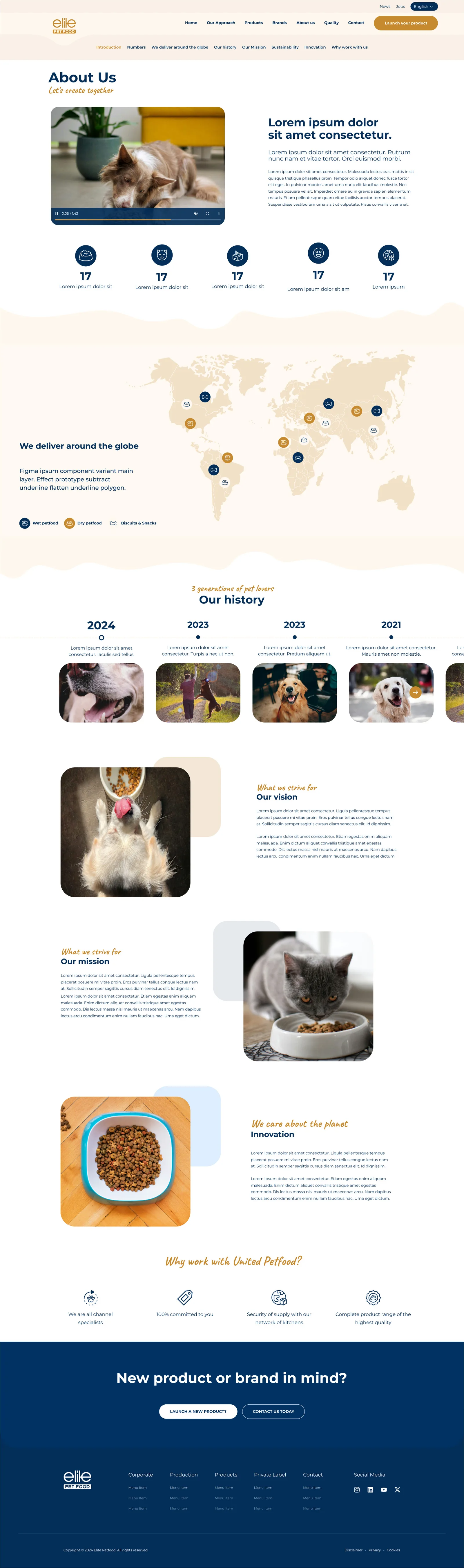 Pet Foods Corporate Website — tasarım 20