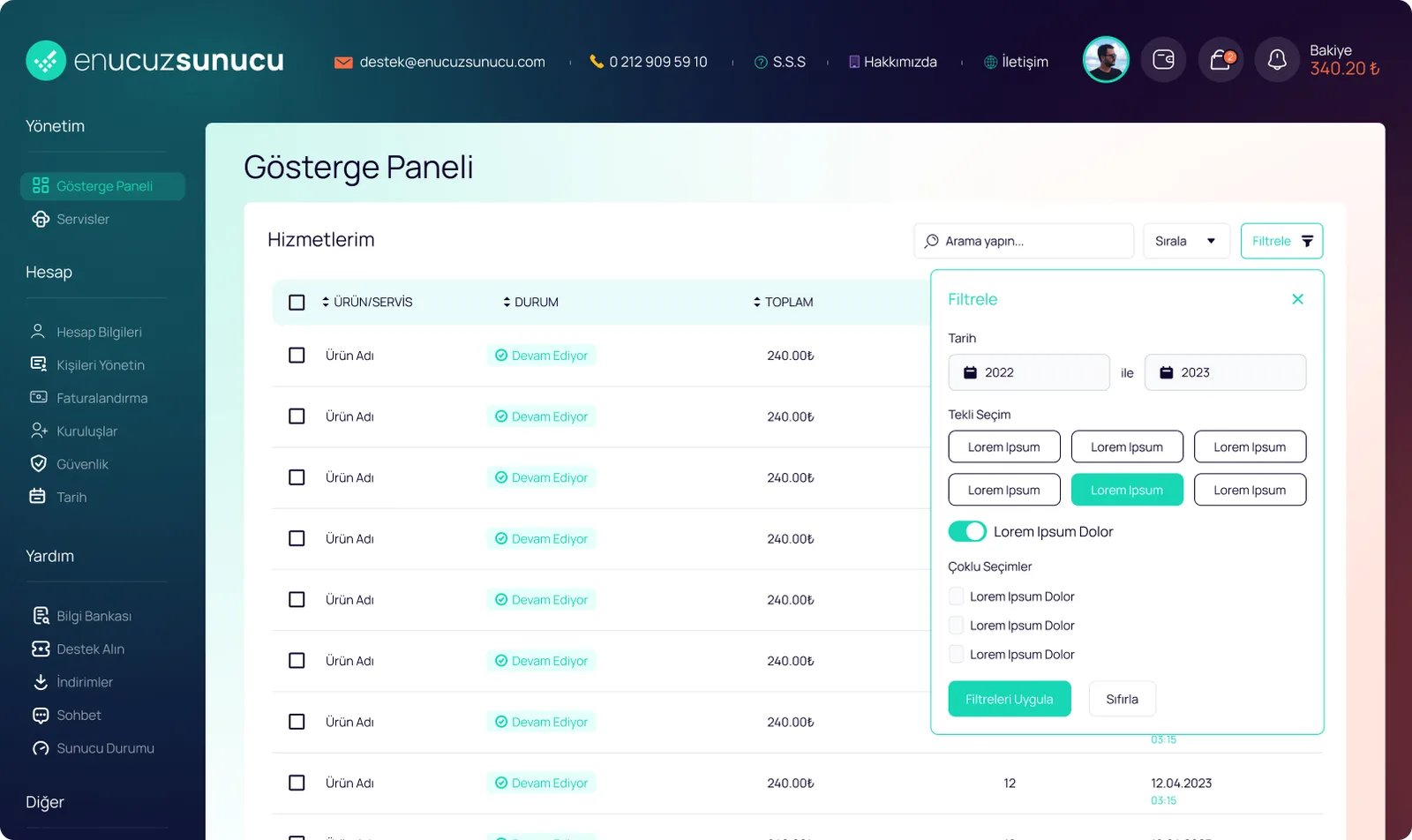 Hosting Market Place — tasarım 20