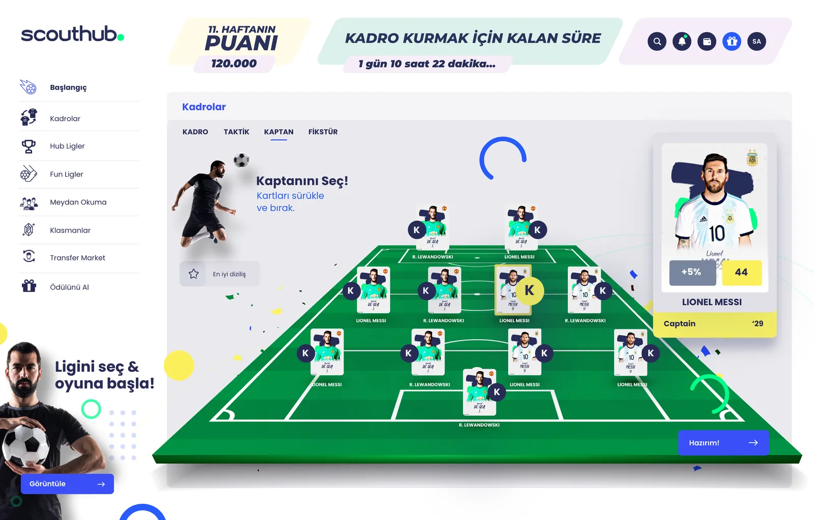 Scouthub Web App — tasarım 5
