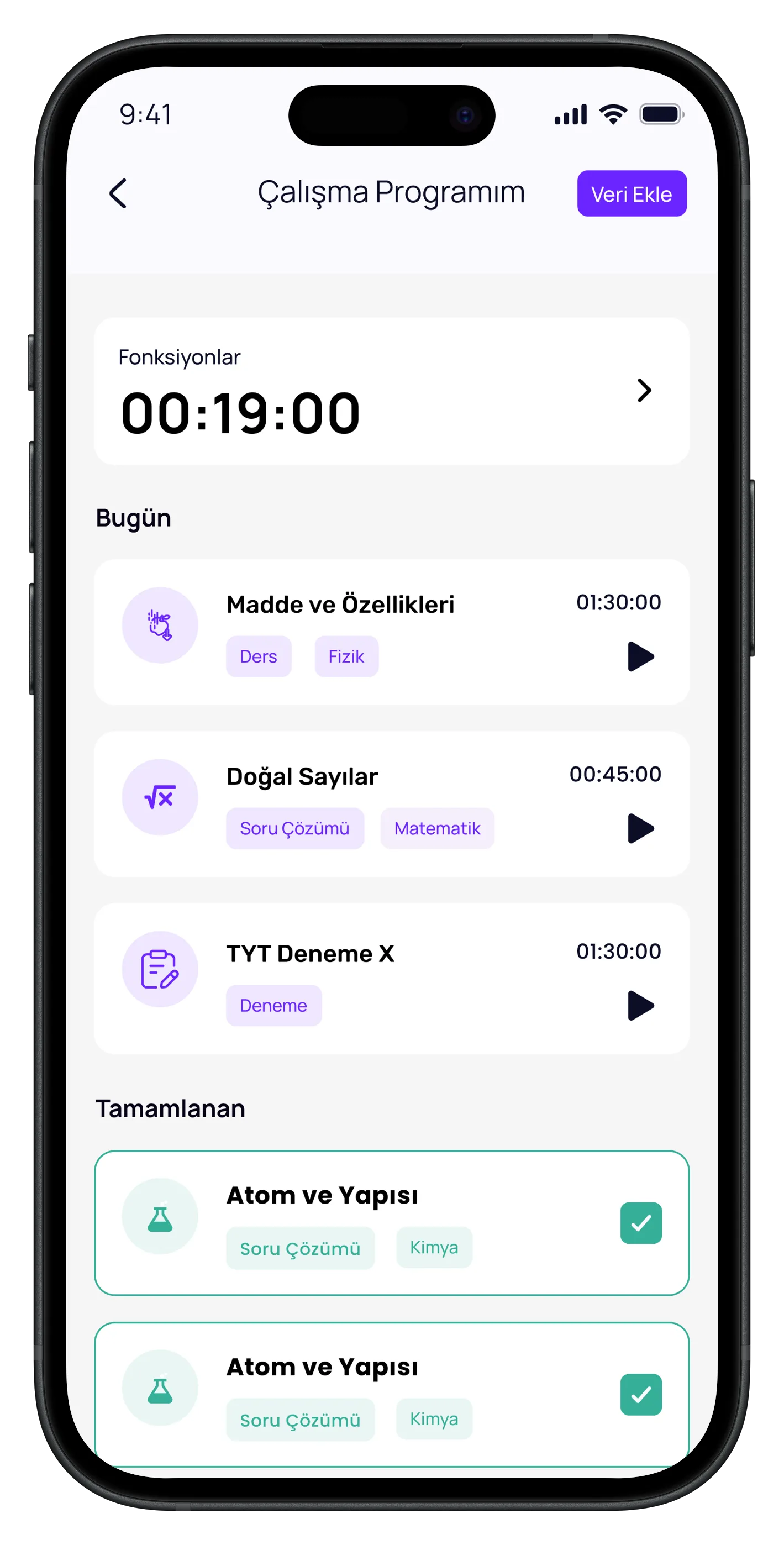 Question Based Education App — tasarım 5