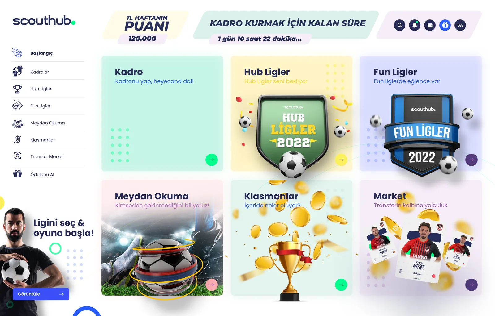 Scouthub Web App — tasarım 18