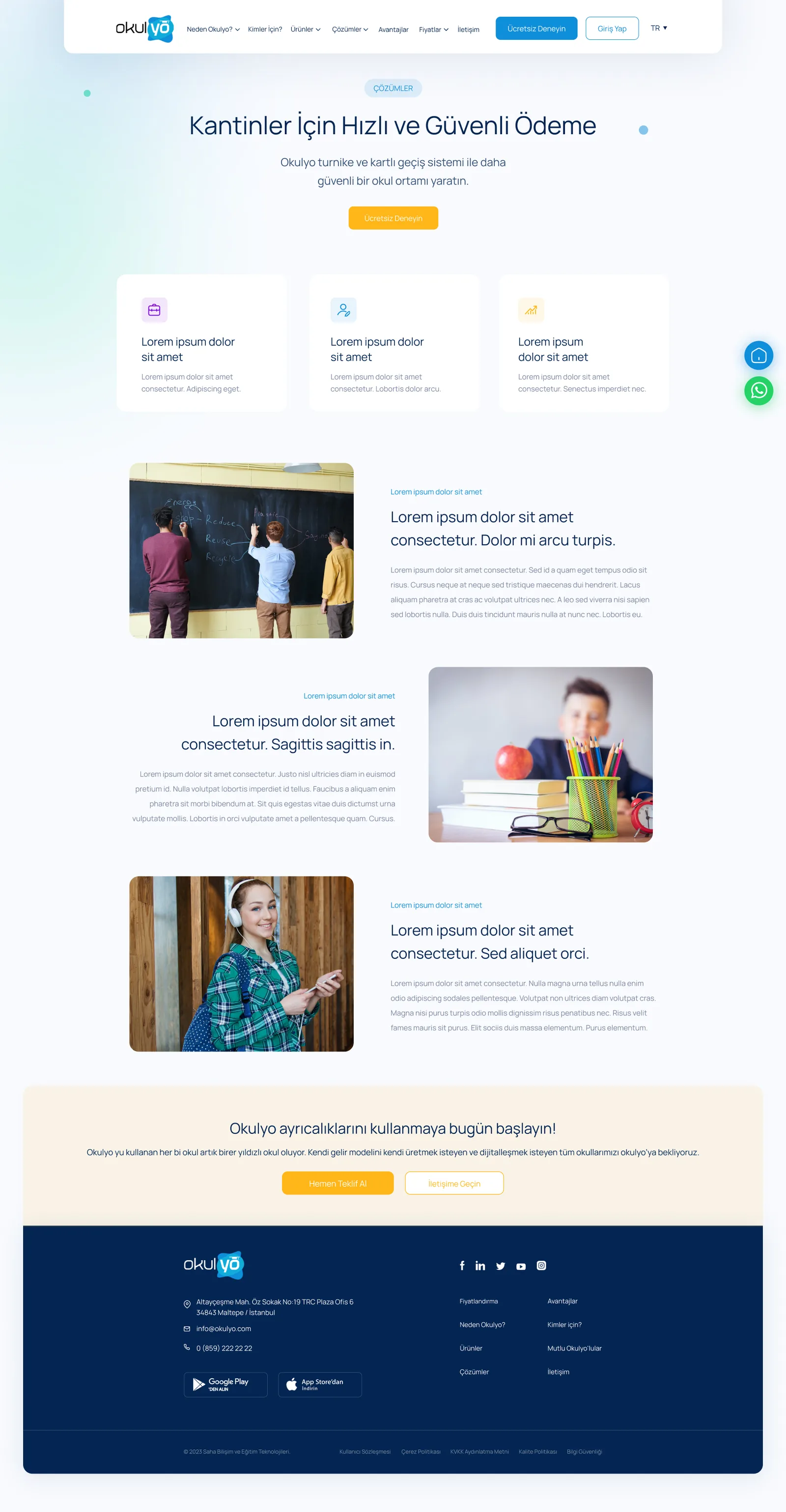 Okulyo Corporate Website — tasarım 5