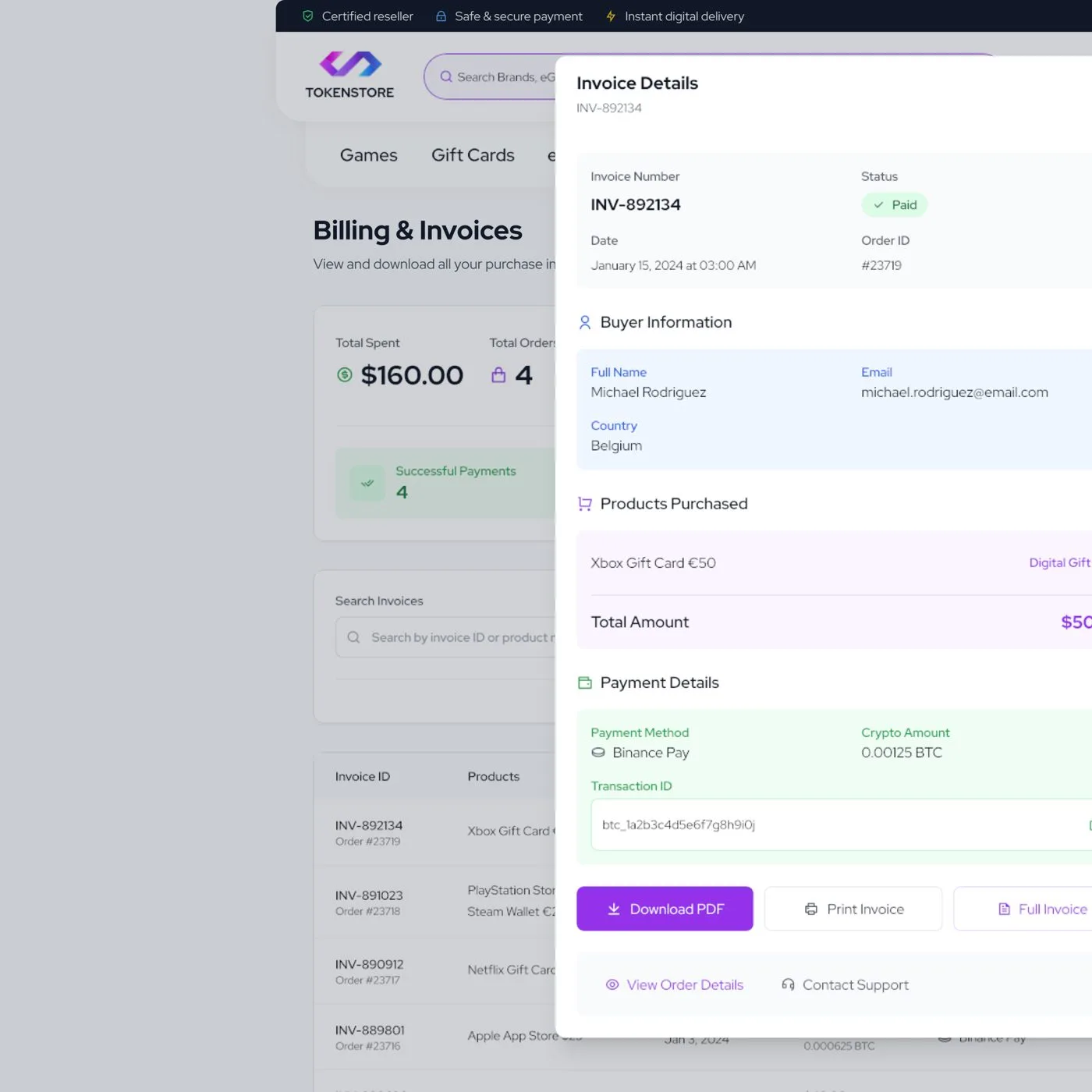 TokenStore — tasarım 6