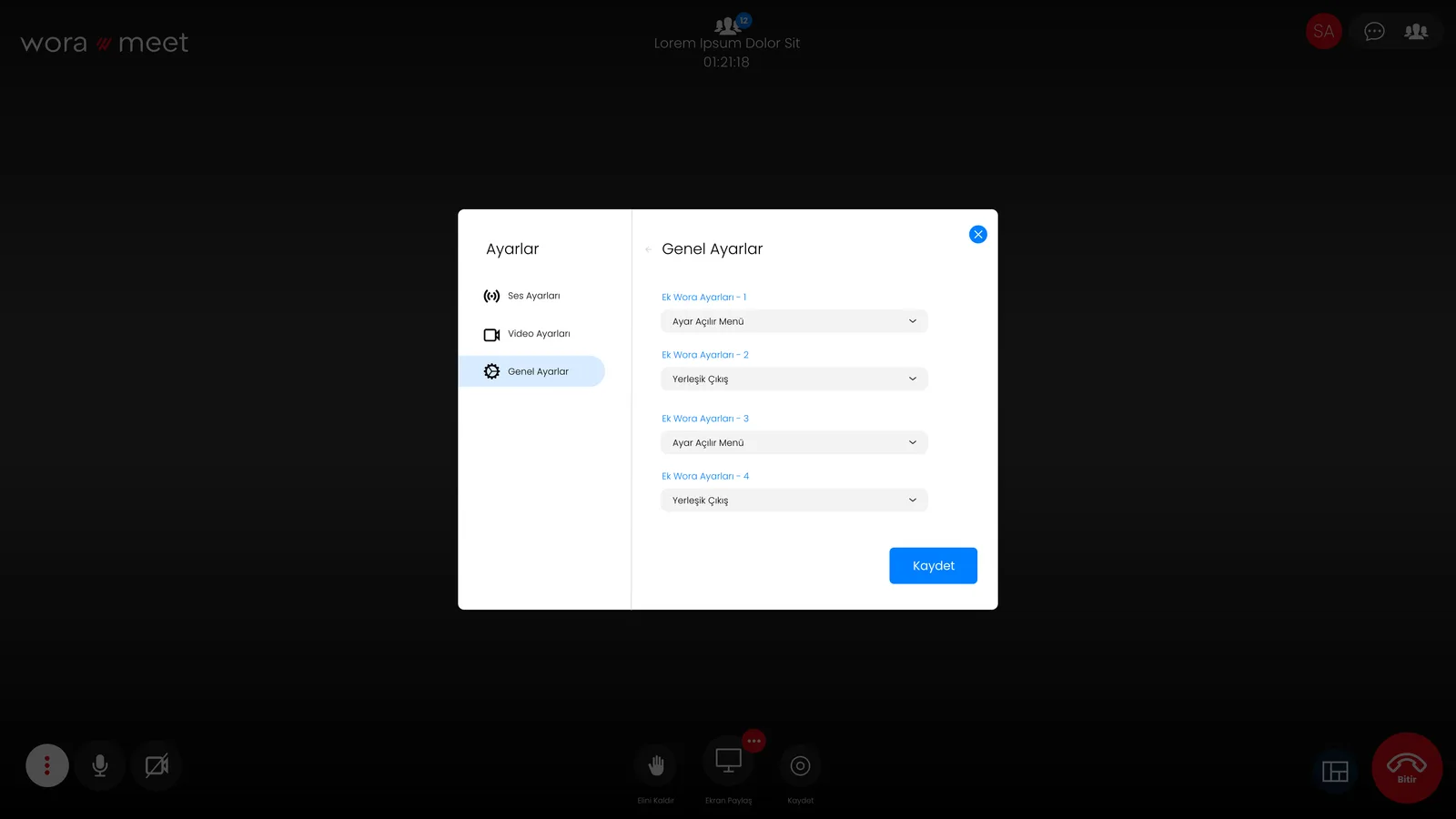 Wora Online Meet — tasarım 16
