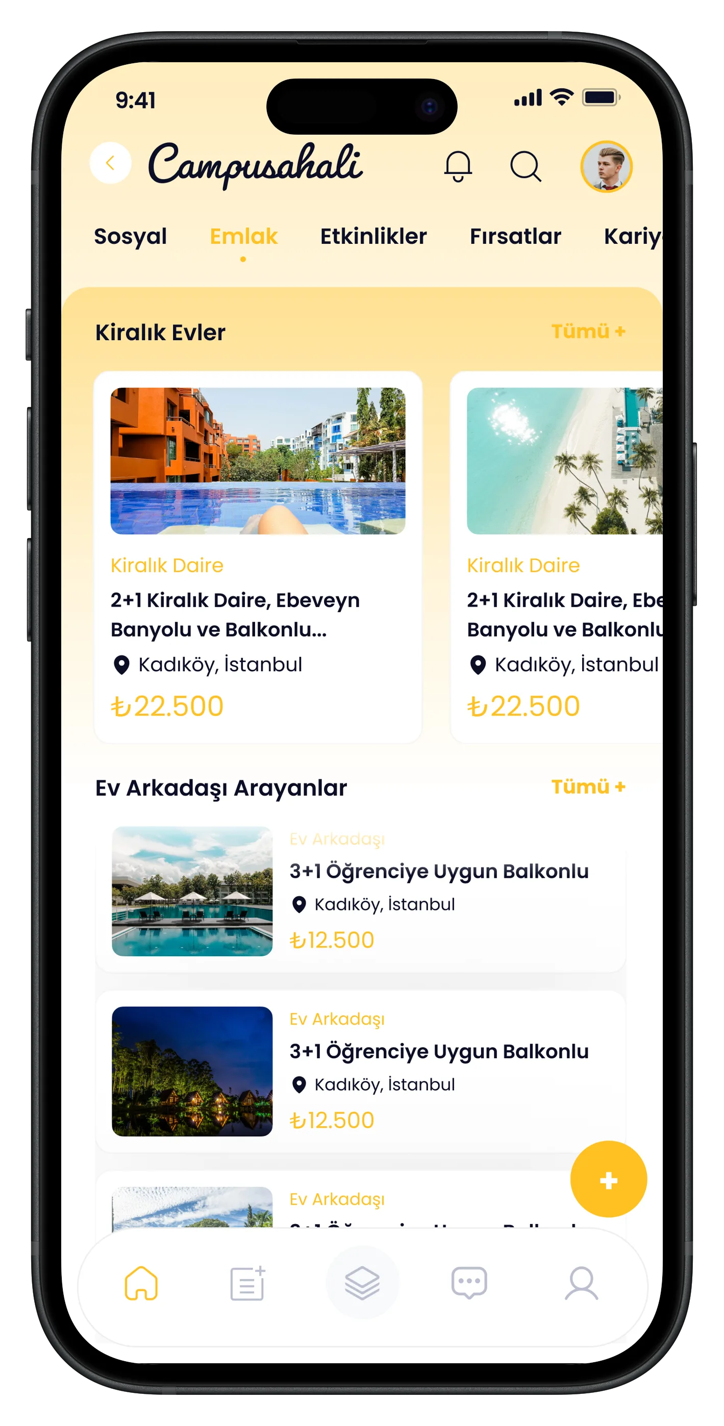 University Life Mobile App — tasarım 8