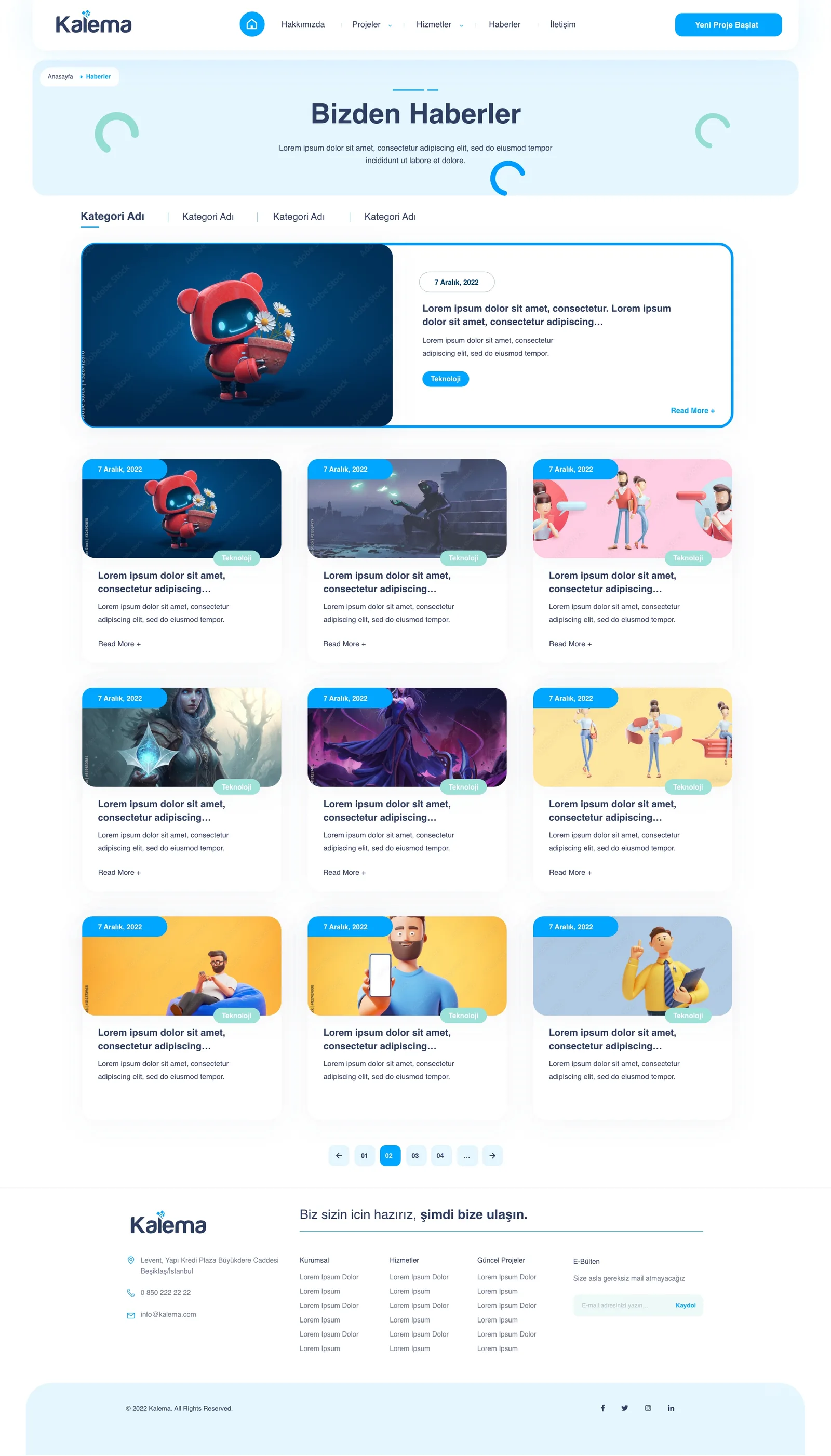 Agency Website — tasarım 2