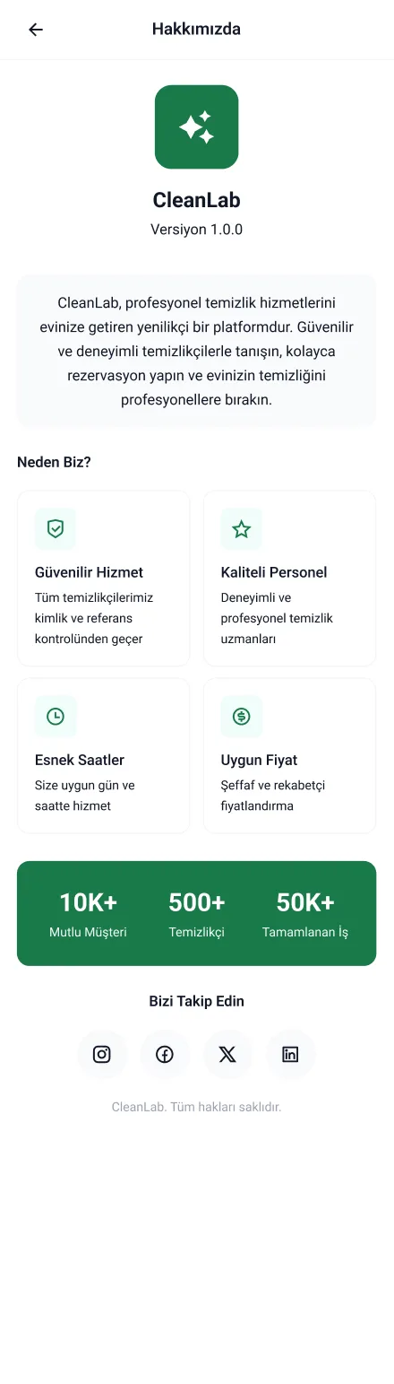Clean Lab App — tasarım 40