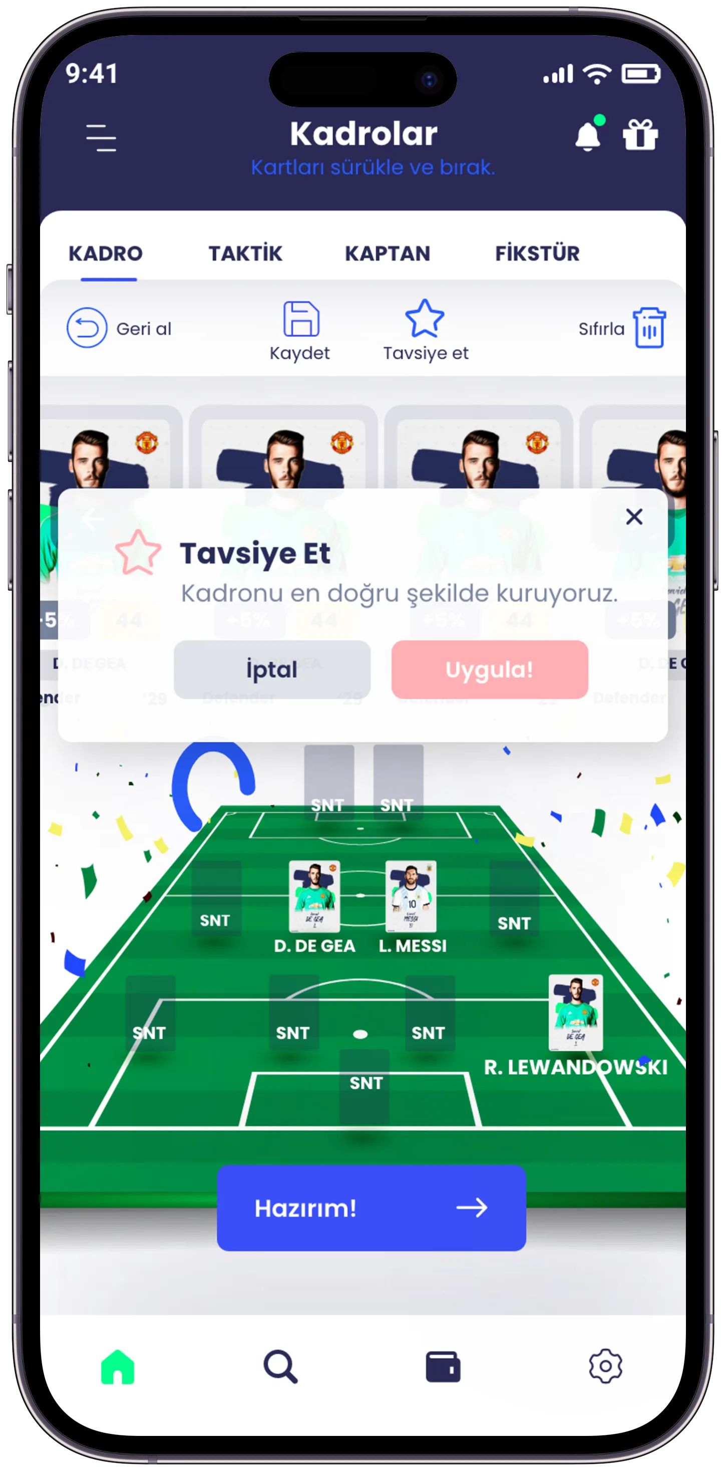 Scouthub Player App — tasarım 13