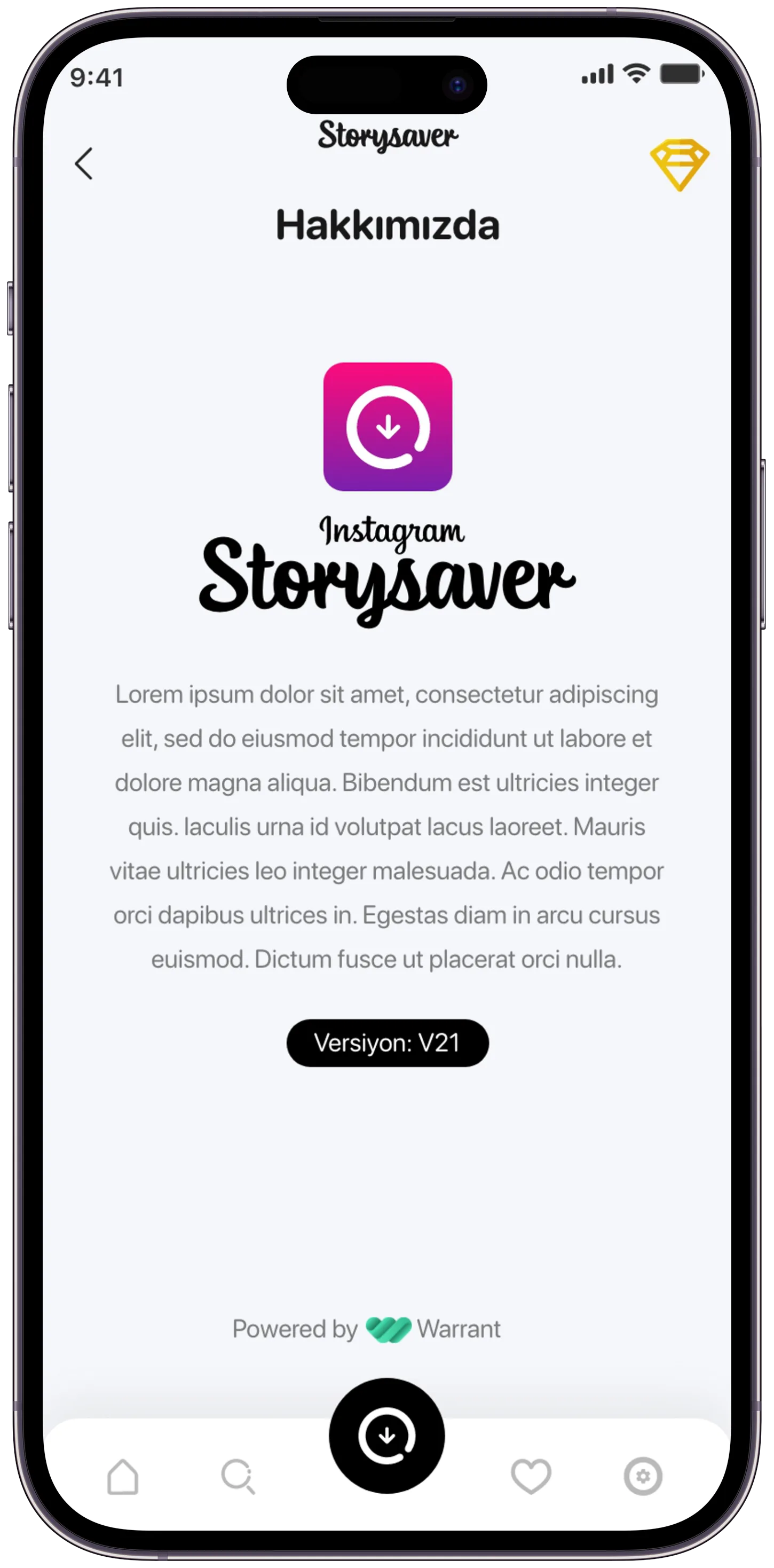 Story Saver Social App — tasarım 5