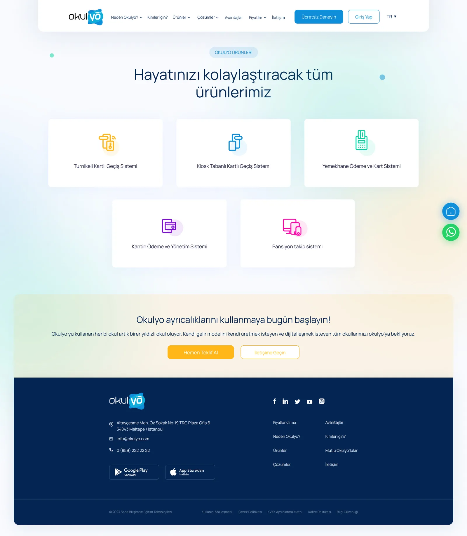 Okulyo Corporate Website — tasarım 23