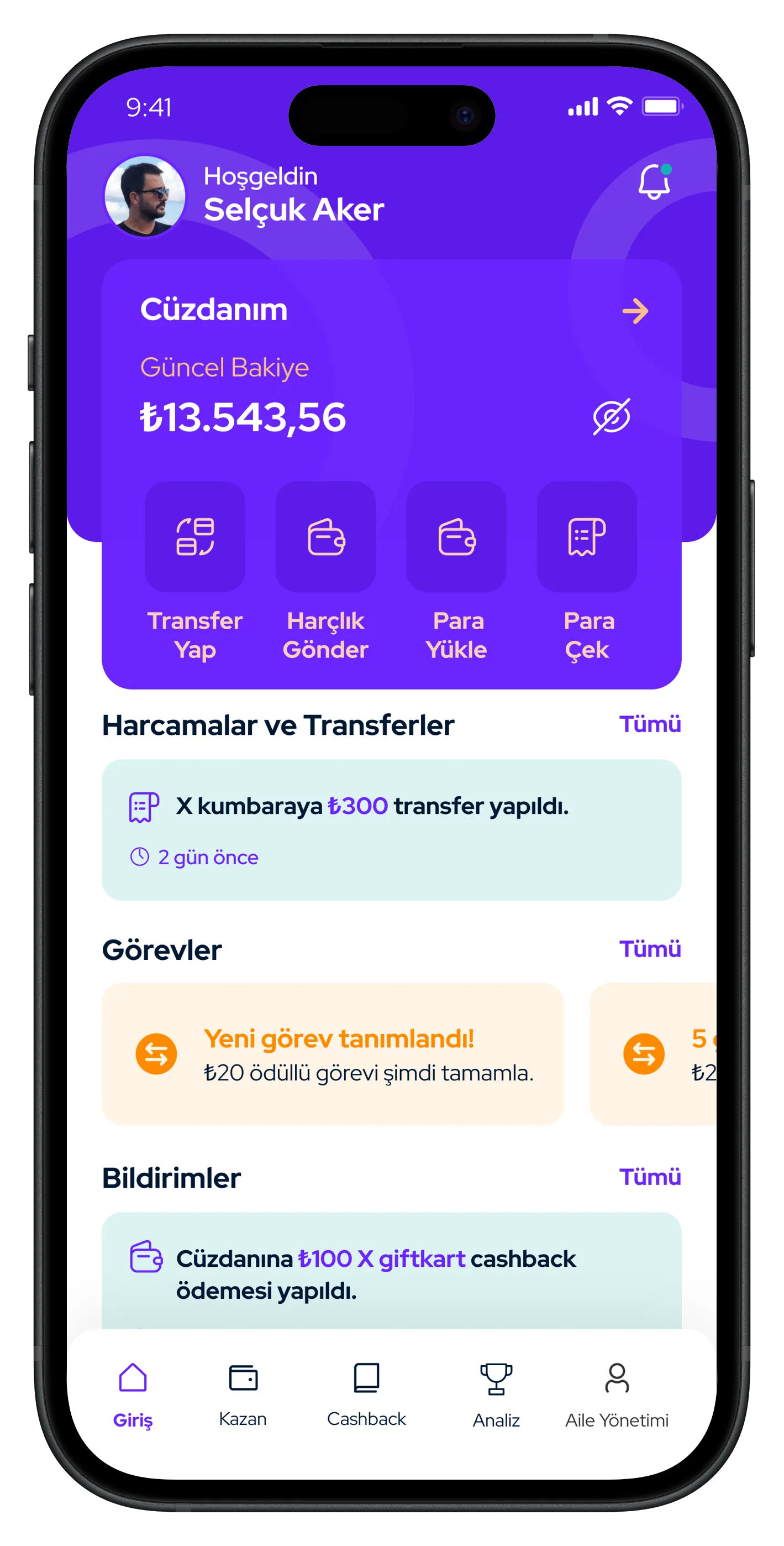 Parent & Child Finance Mobile App — tasarım 20