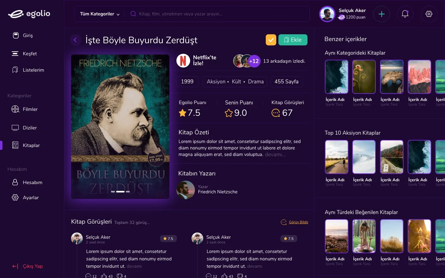 Movie Web App — tasarım 6