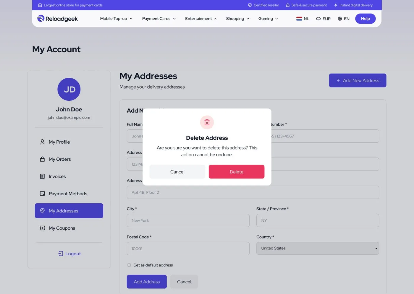 ReloadGeek Desktop Website — tasarım 9