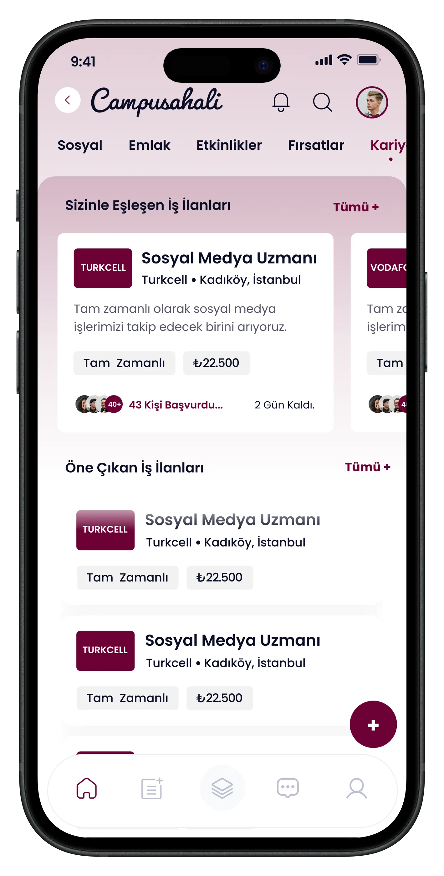 University Life Mobile App — tasarım 18