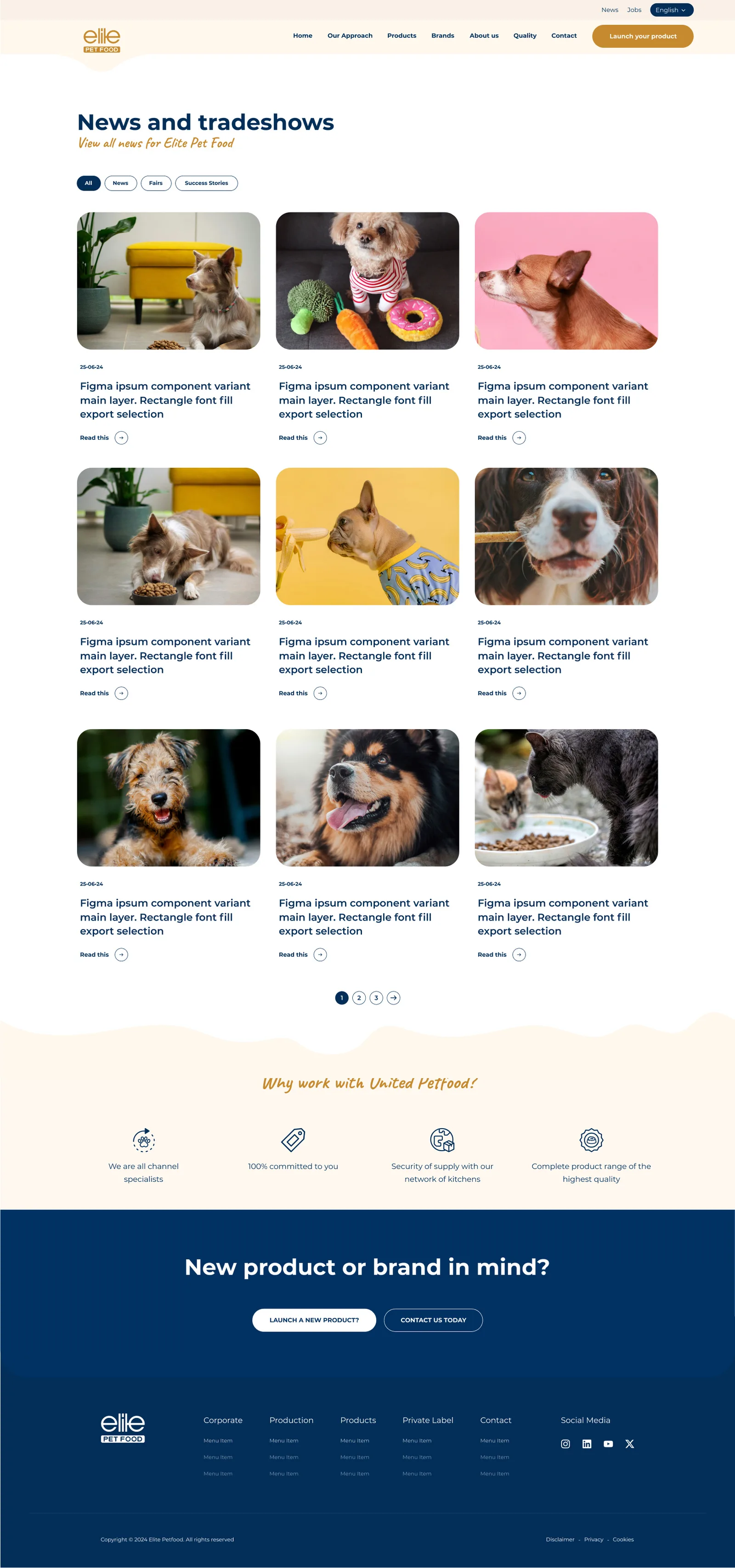 Pet Foods Corporate Website — tasarım 22