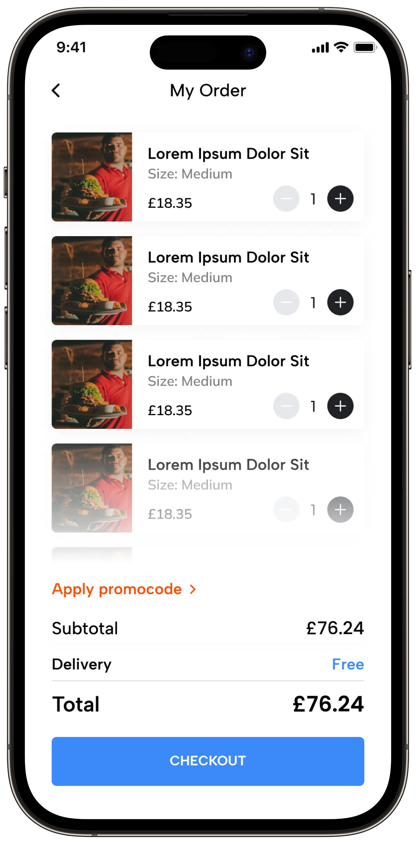 Food Delivery — tasarım 6