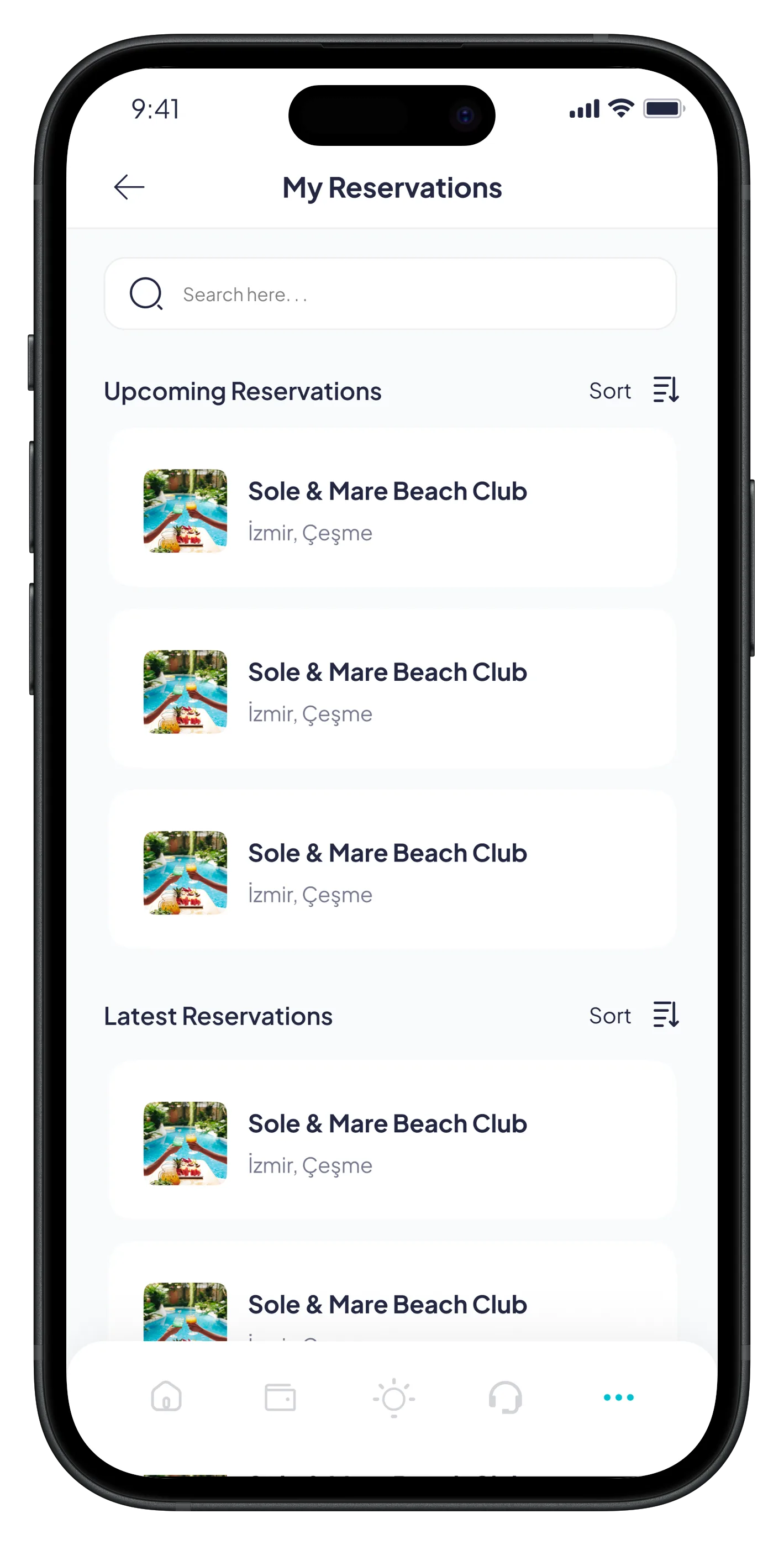 Go Beach Mobile App — tasarım 13