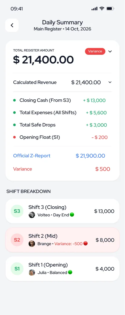 Shift Control — tasarım 31
