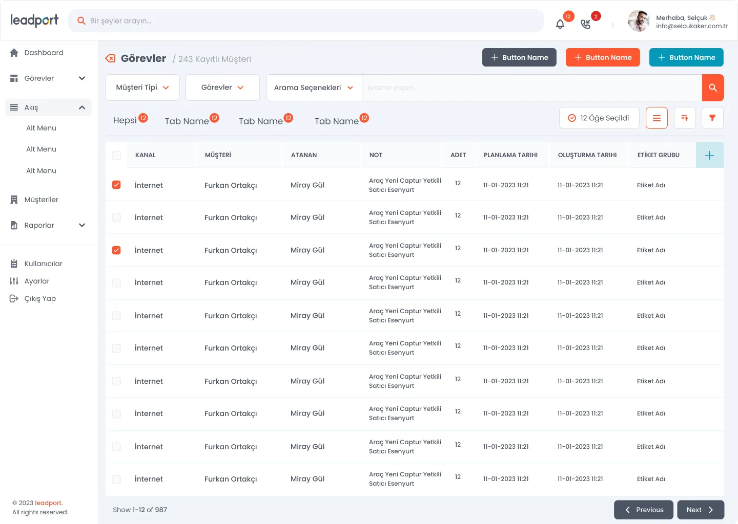 Leadport Customer App — tasarım 10