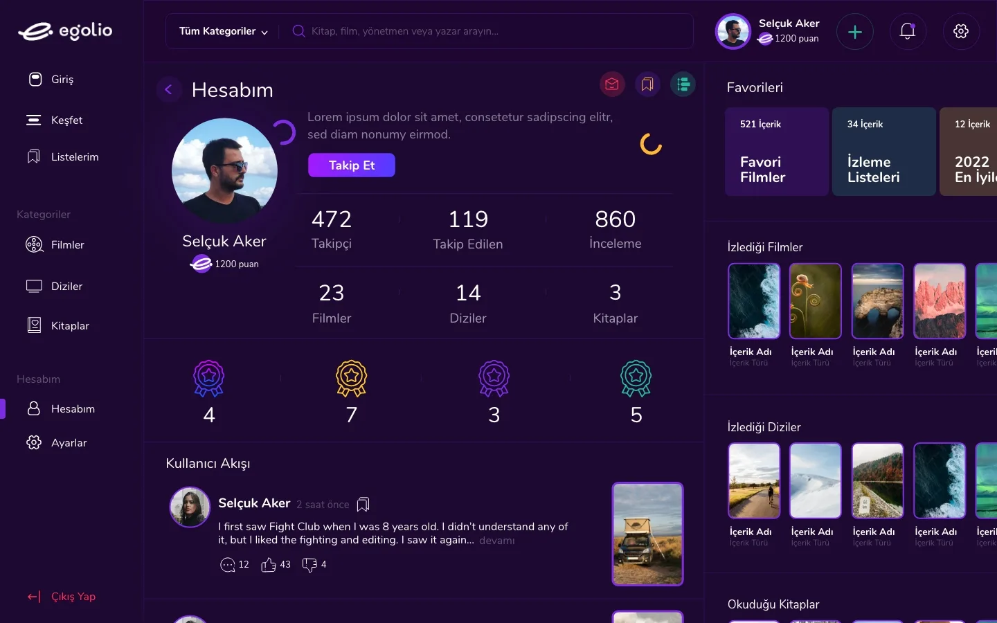 Movie Web App — tasarım 9